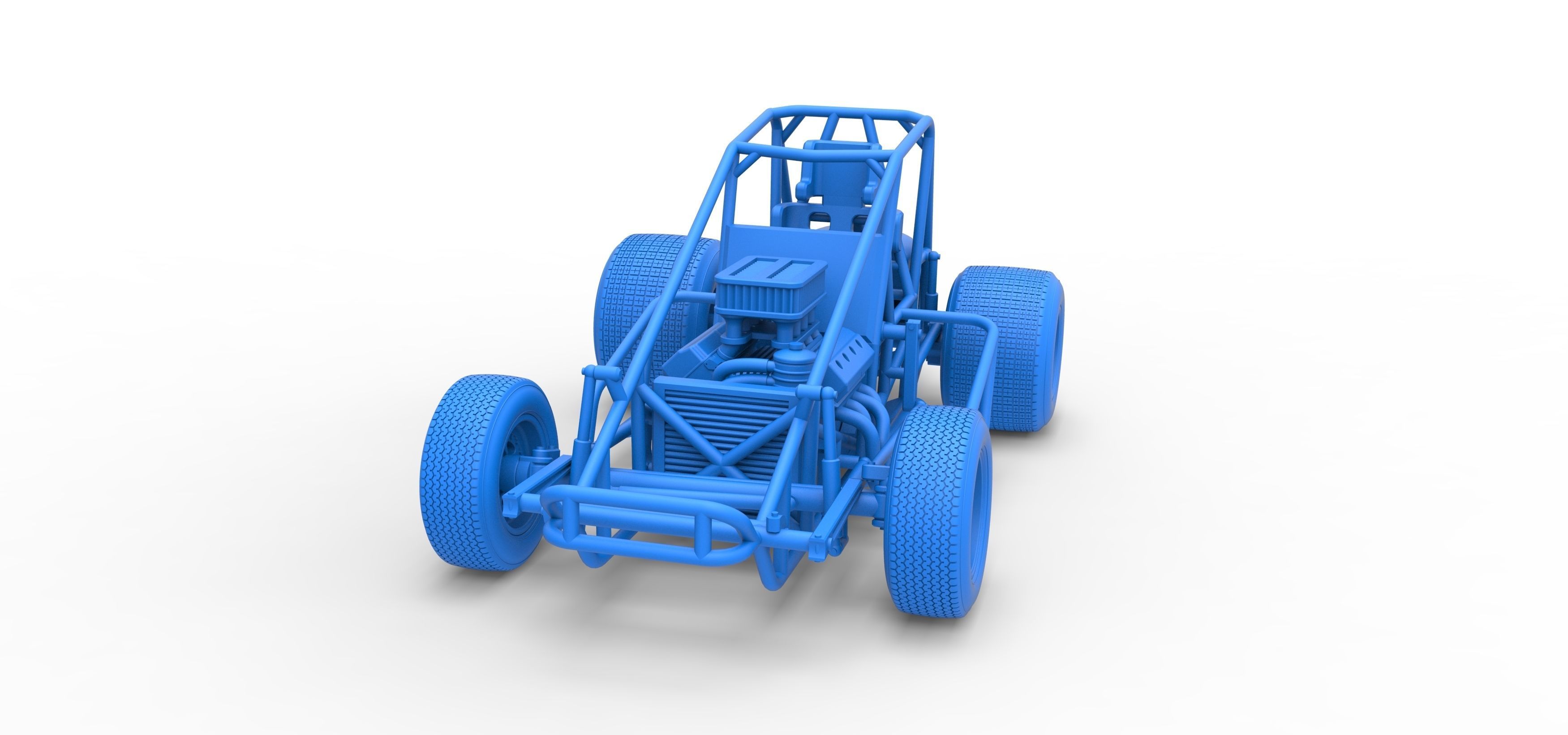 Sprint car Scale 1 to 25 3D print model_47