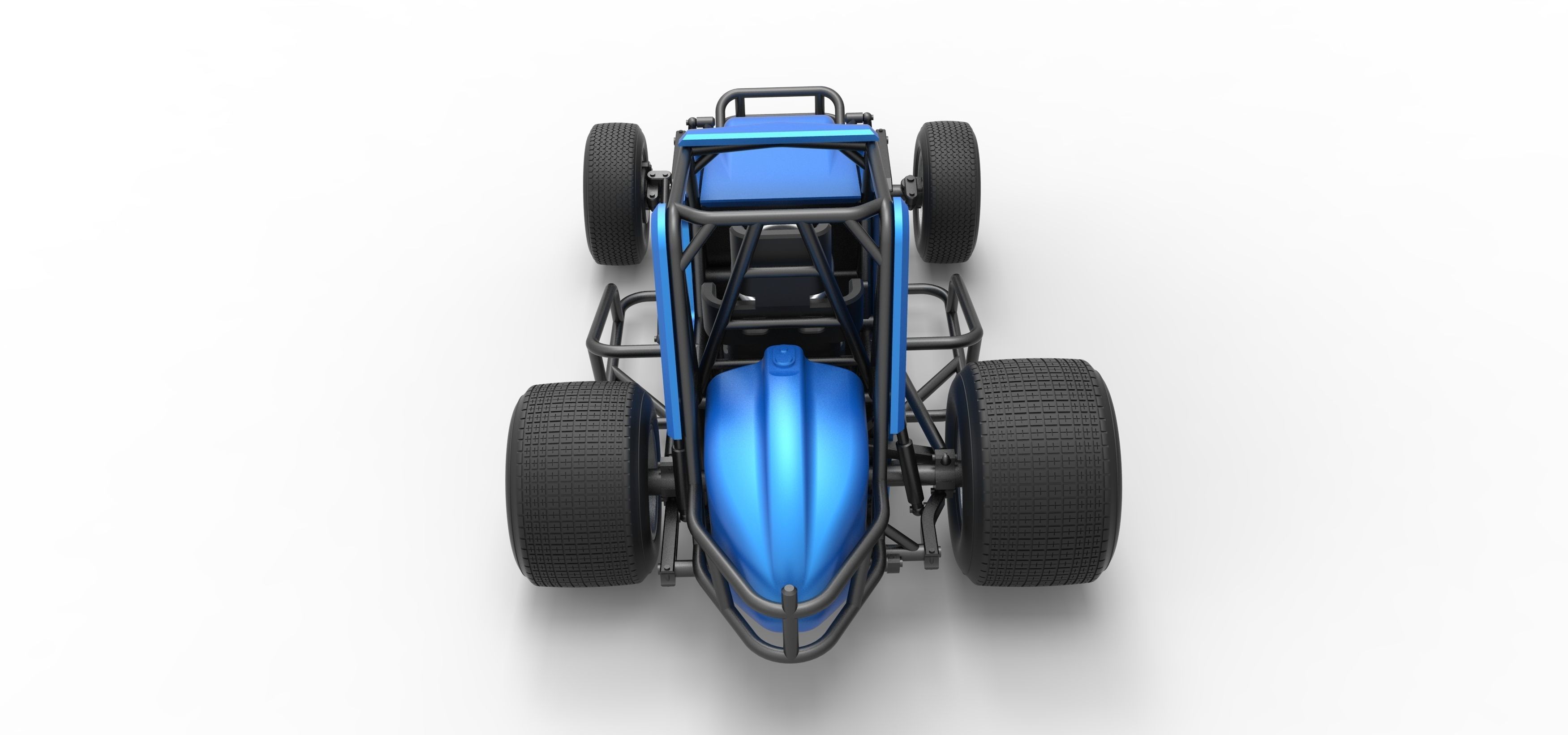 Sprint car Scale 1 to 25 3D print model_13