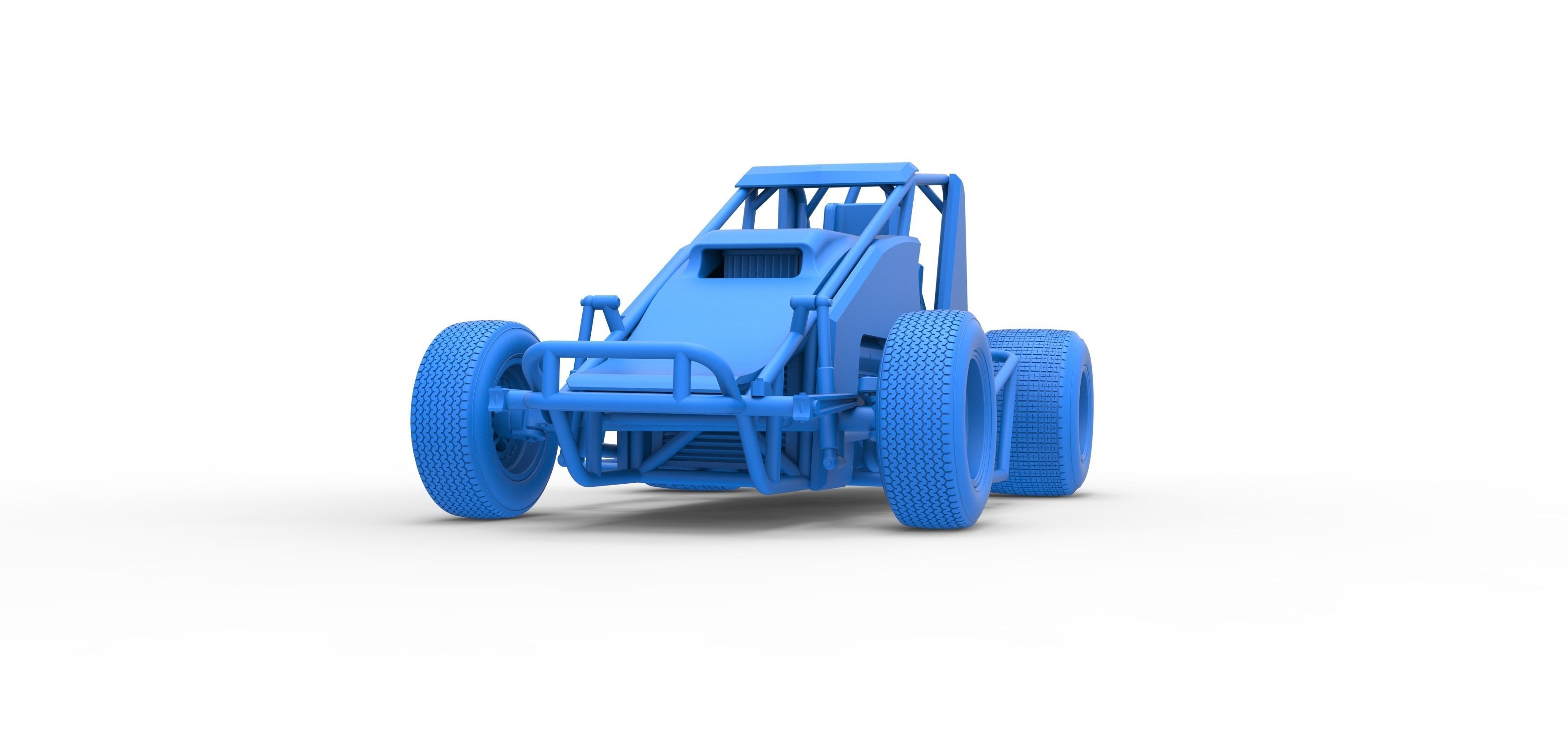 Sprint car Scale 1 to 25 3D print model_31