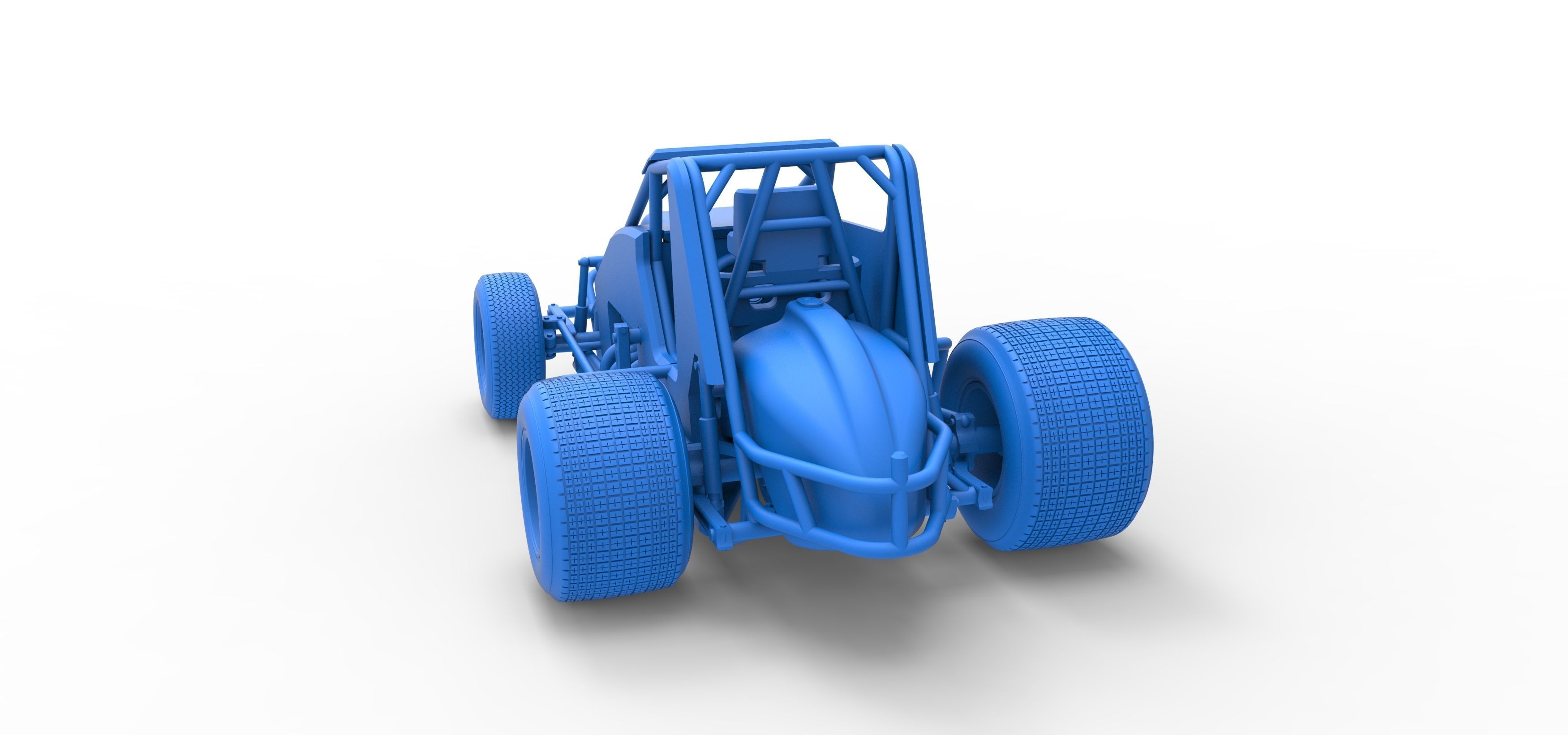 Sprint car Scale 1 to 25 3D print model_38