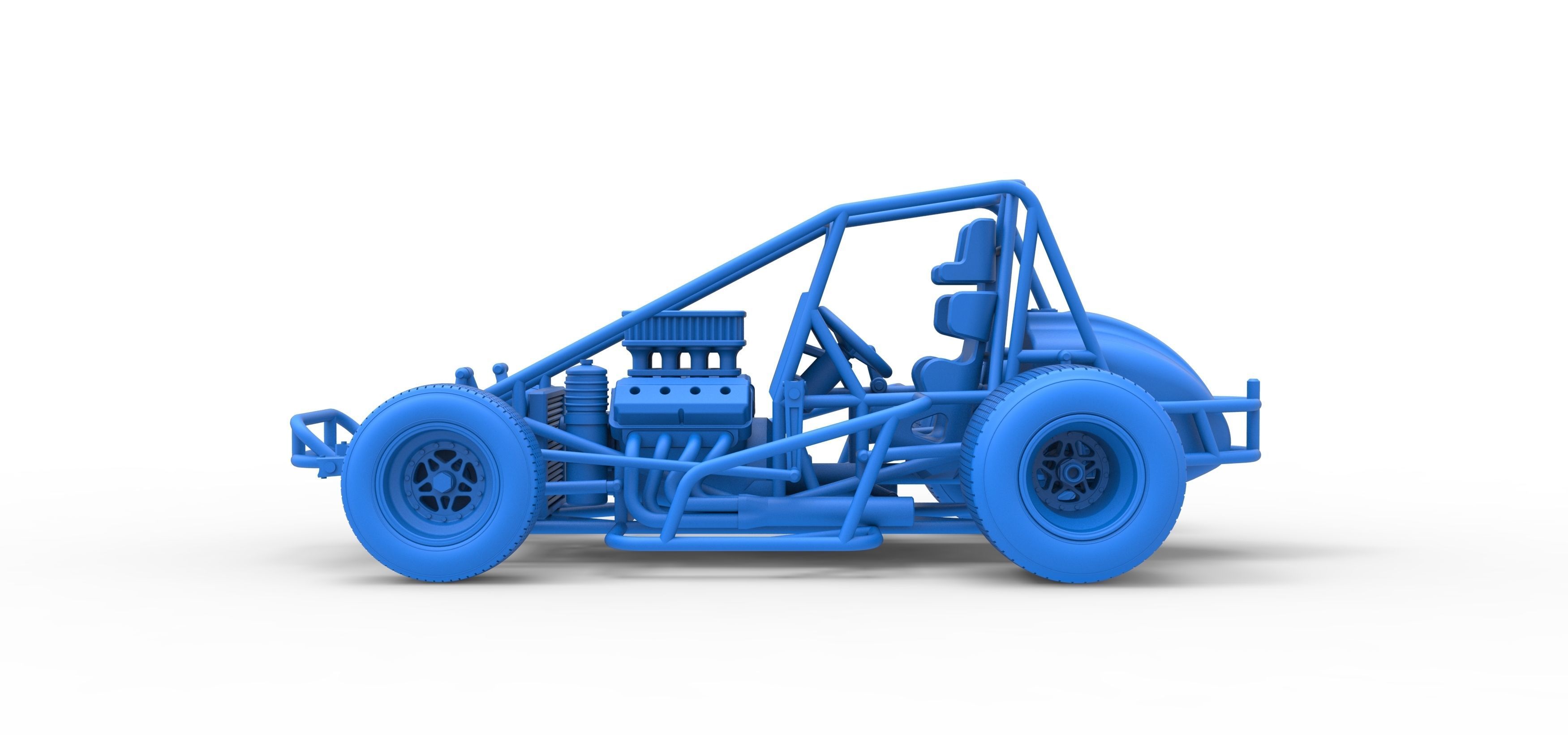 Sprint car Scale 1 to 25 3D print model_49