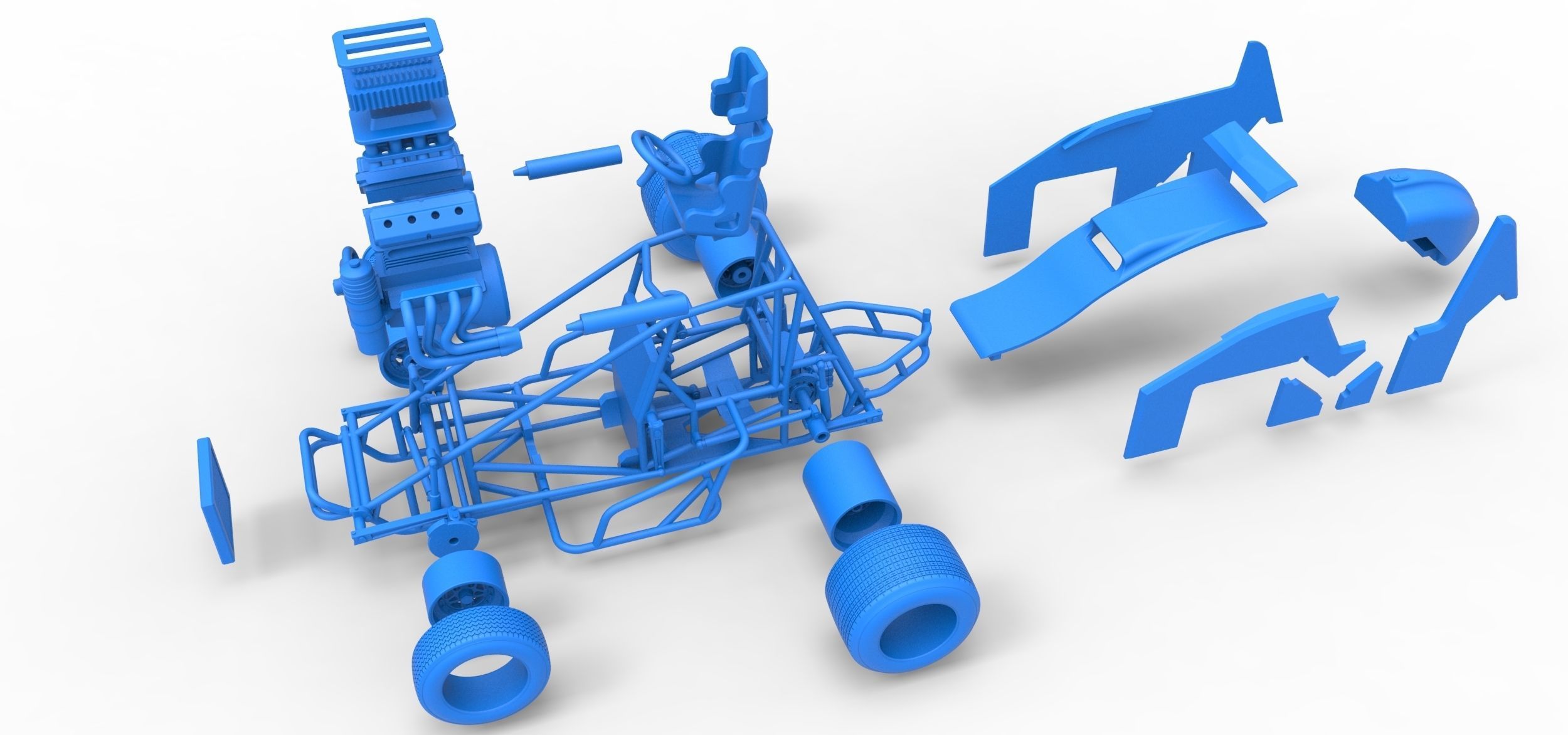 Sprint car Scale 1 to 25 3D print model_56