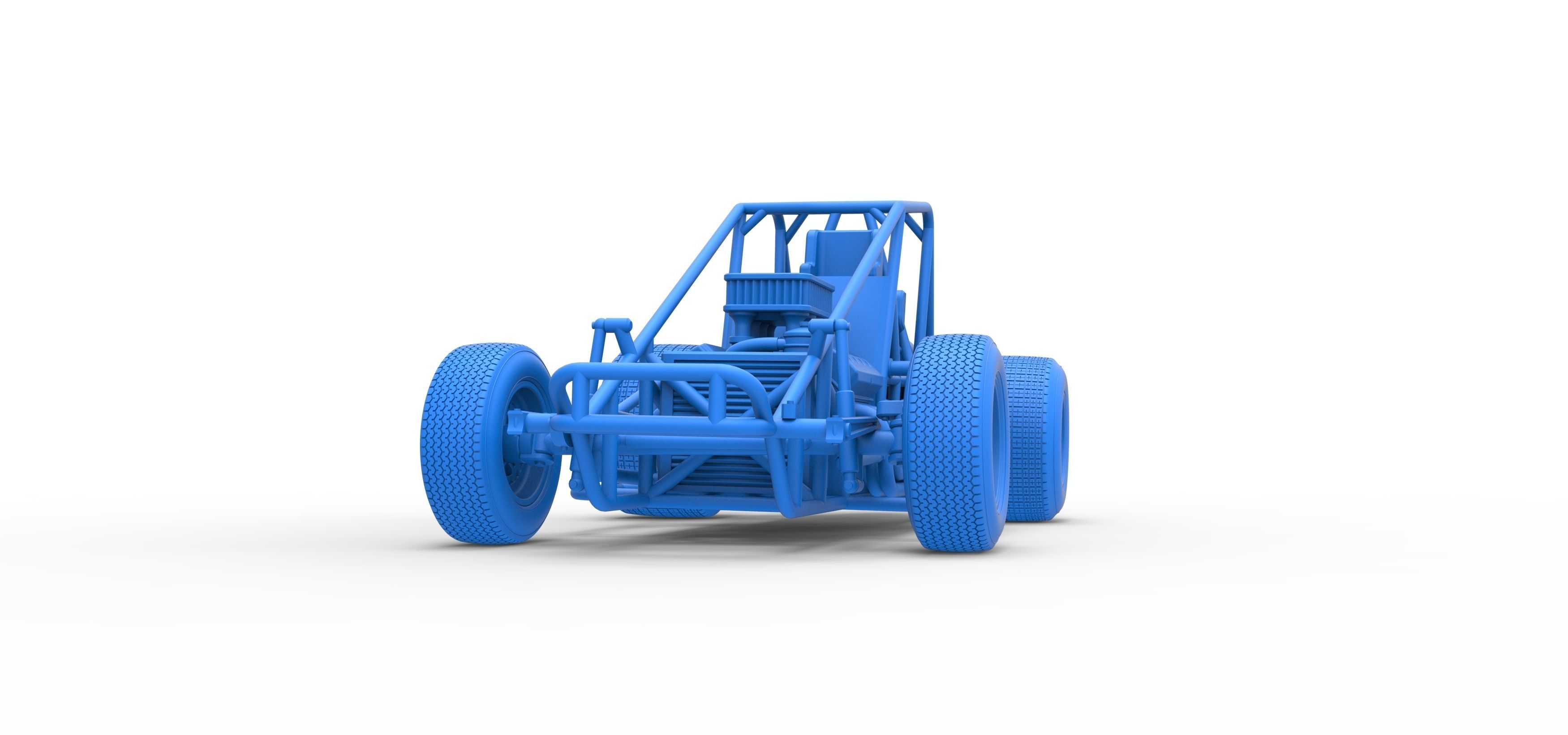 Sprint car Scale 1 to 25 3D print model_48