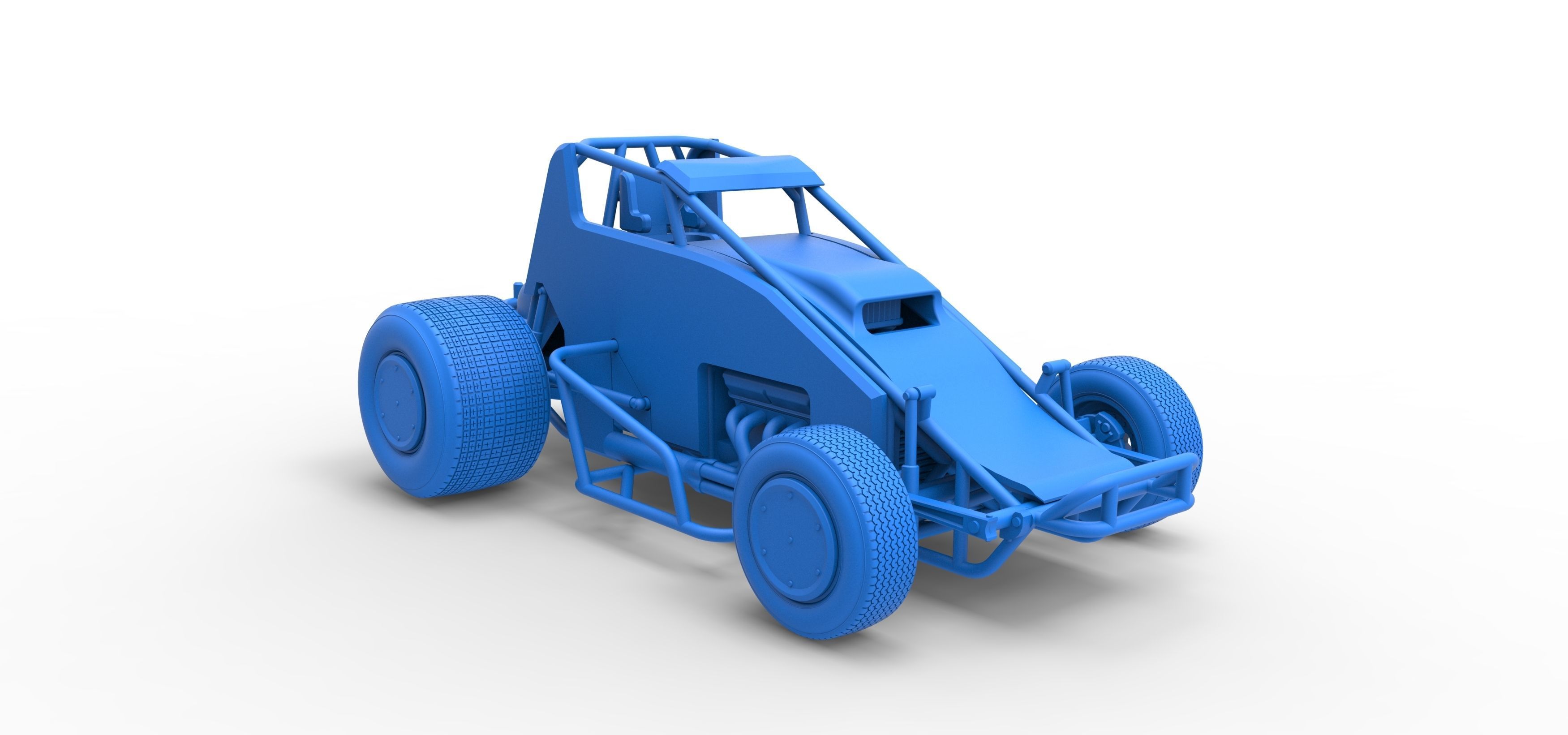 Sprint car Scale 1 to 25 3D print model_44