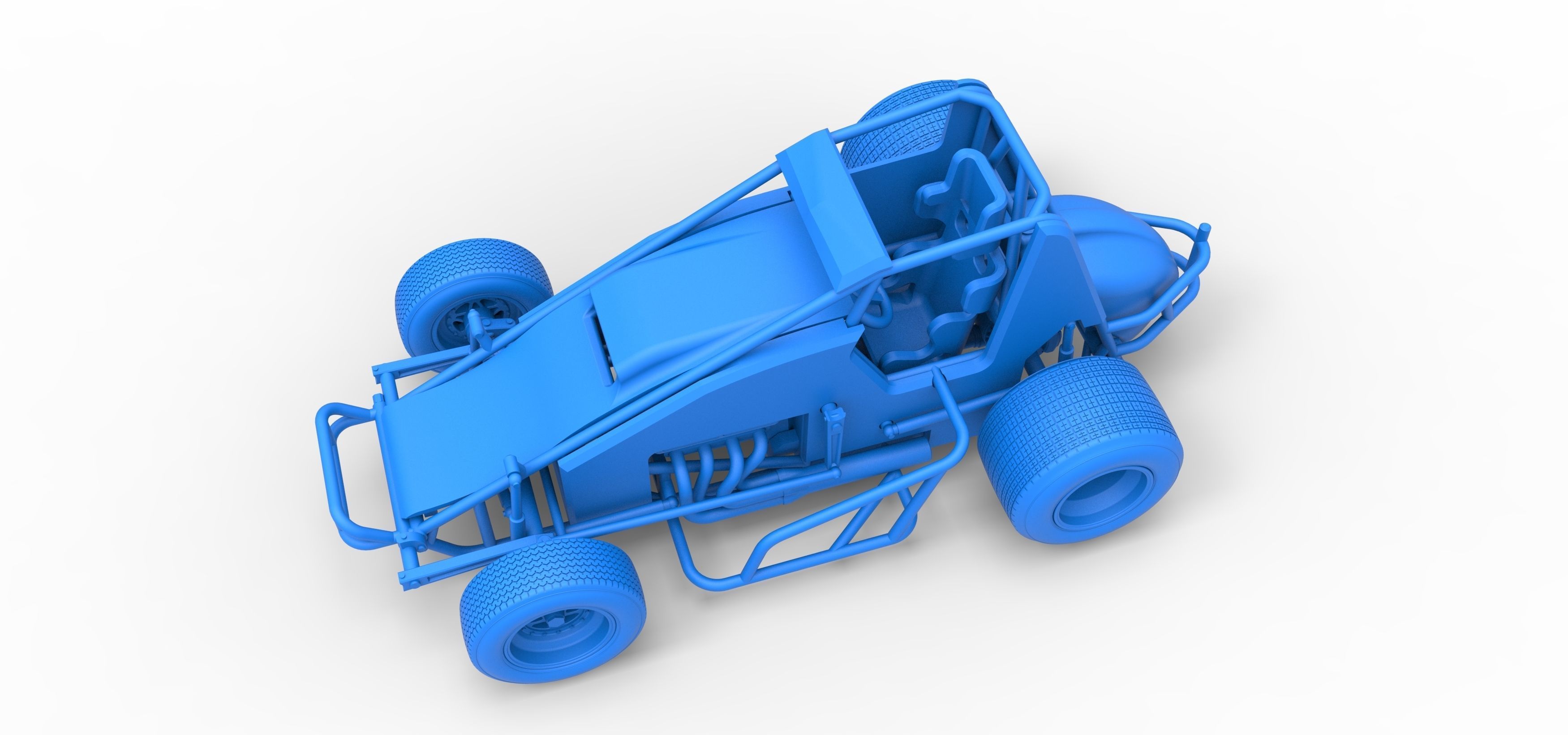 Sprint car Scale 1 to 25 3D print model_28