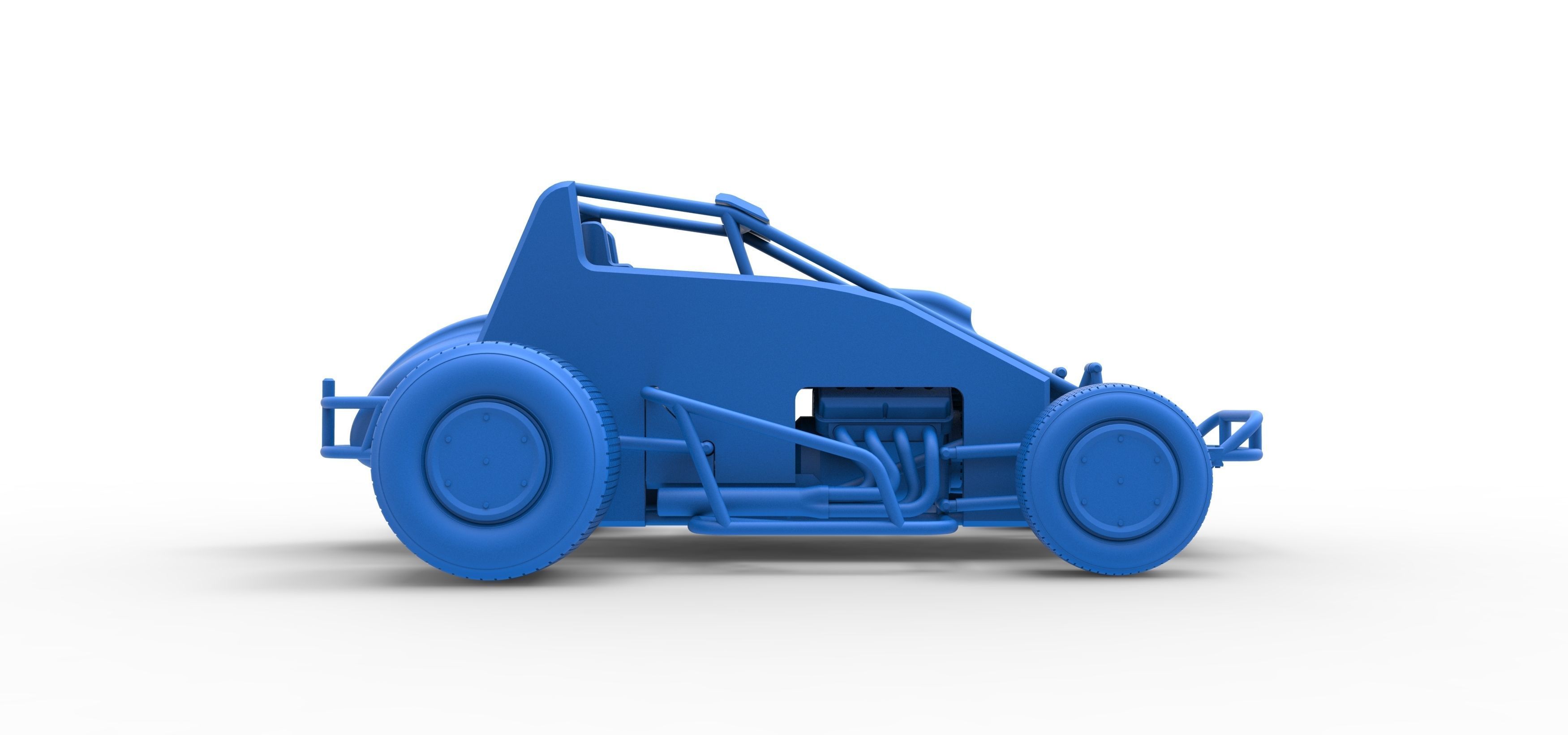 Sprint car Scale 1 to 25 3D print model_42