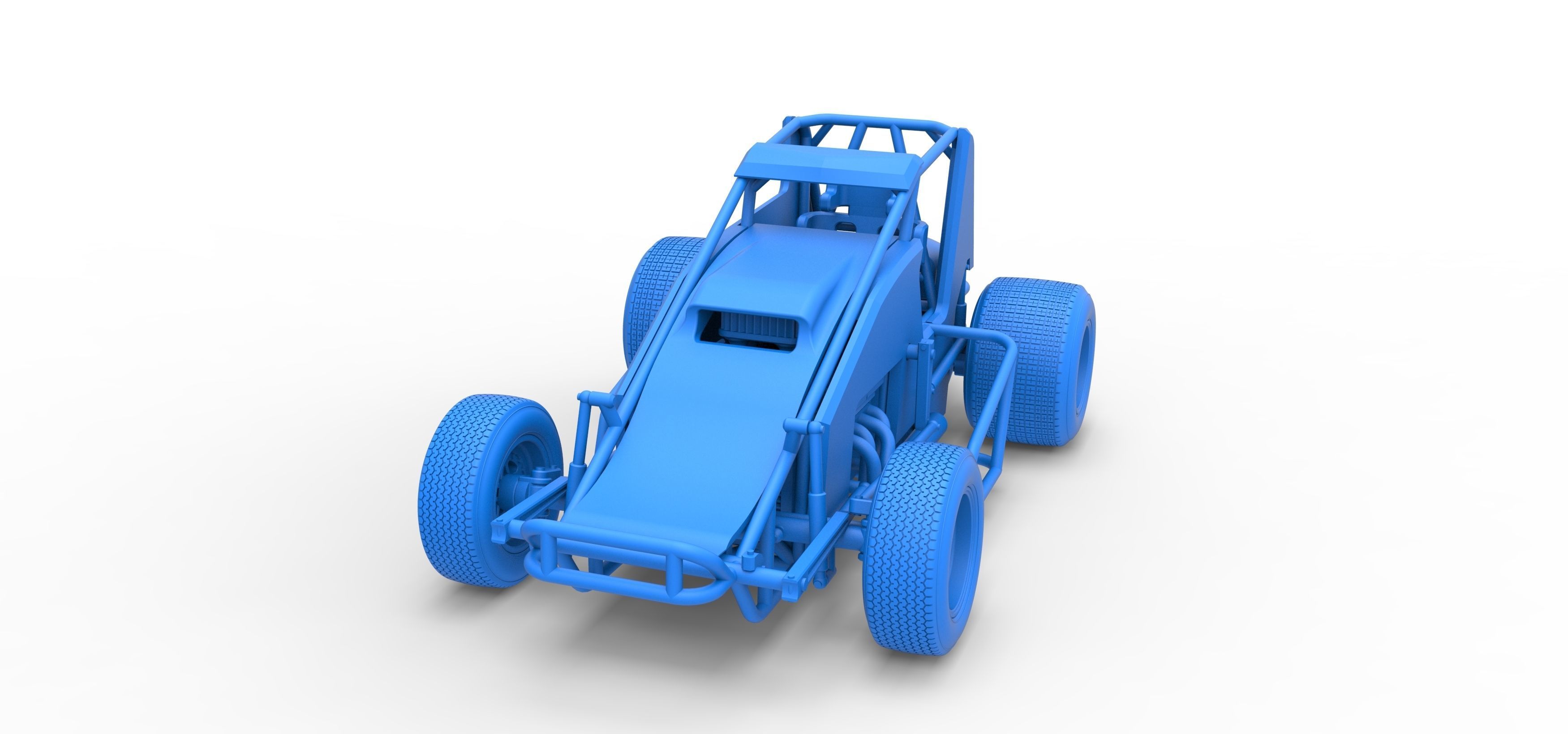 Sprint car Scale 1 to 25 3D print model_30