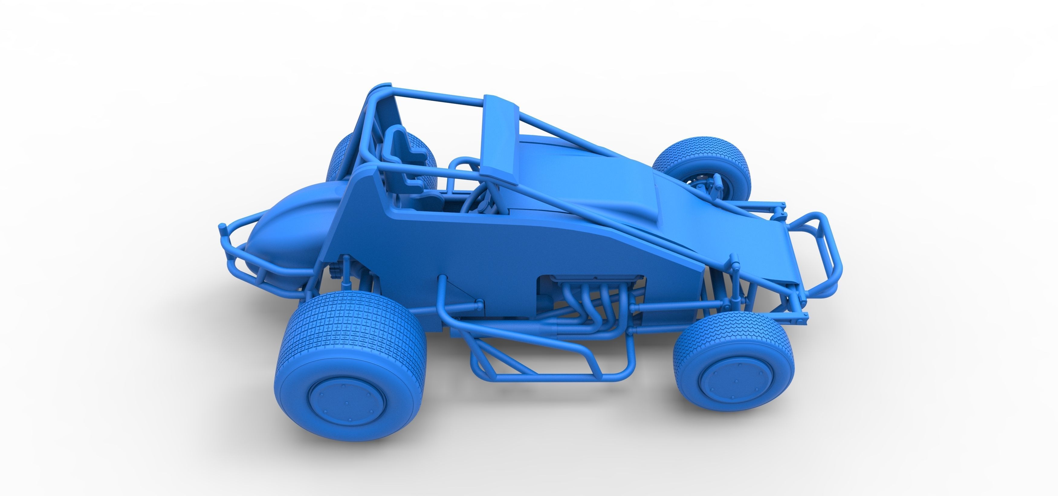 Sprint car Scale 1 to 25 3D print model_43