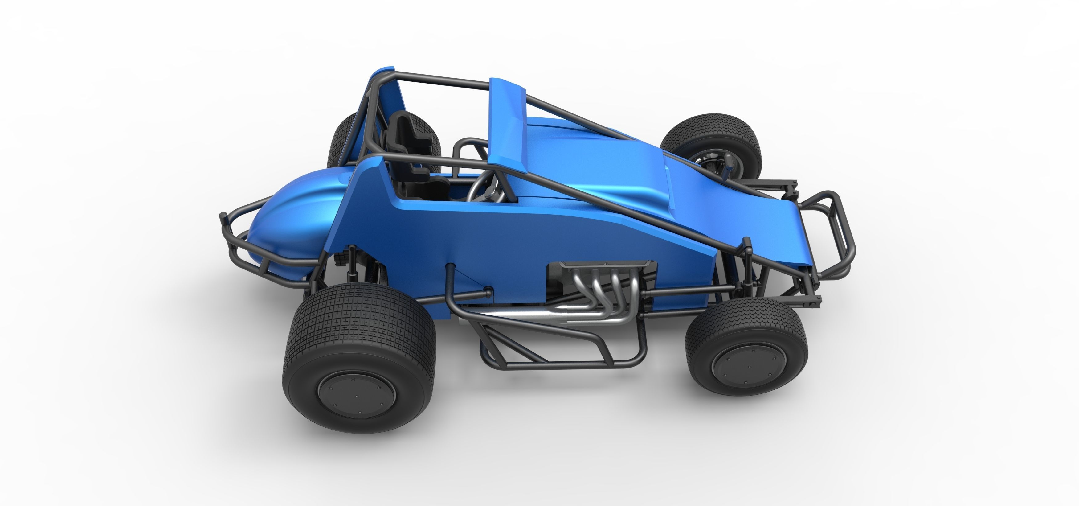 Sprint car Scale 1 to 25 3D print model_17