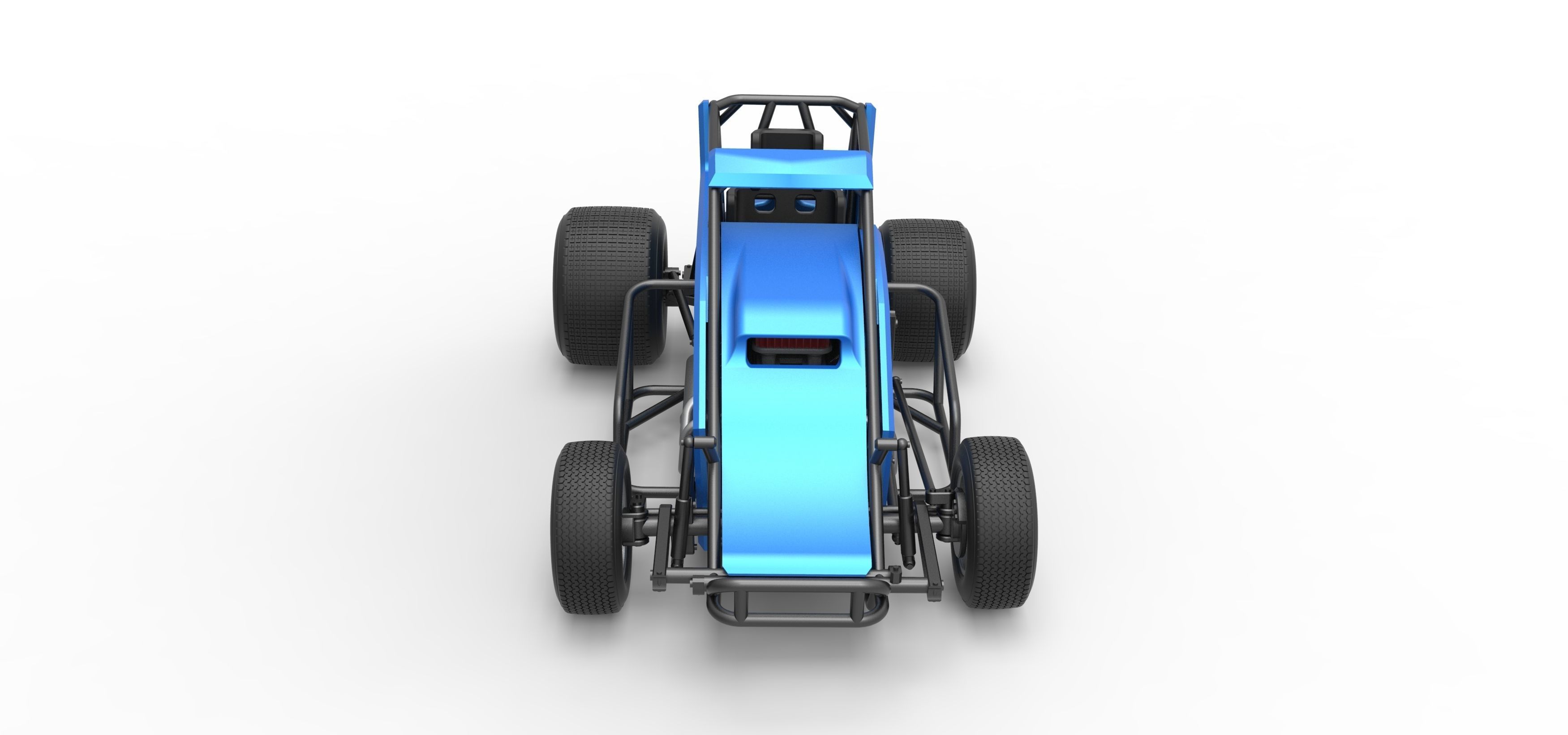 Sprint car Scale 1 to 25 3D print model_6