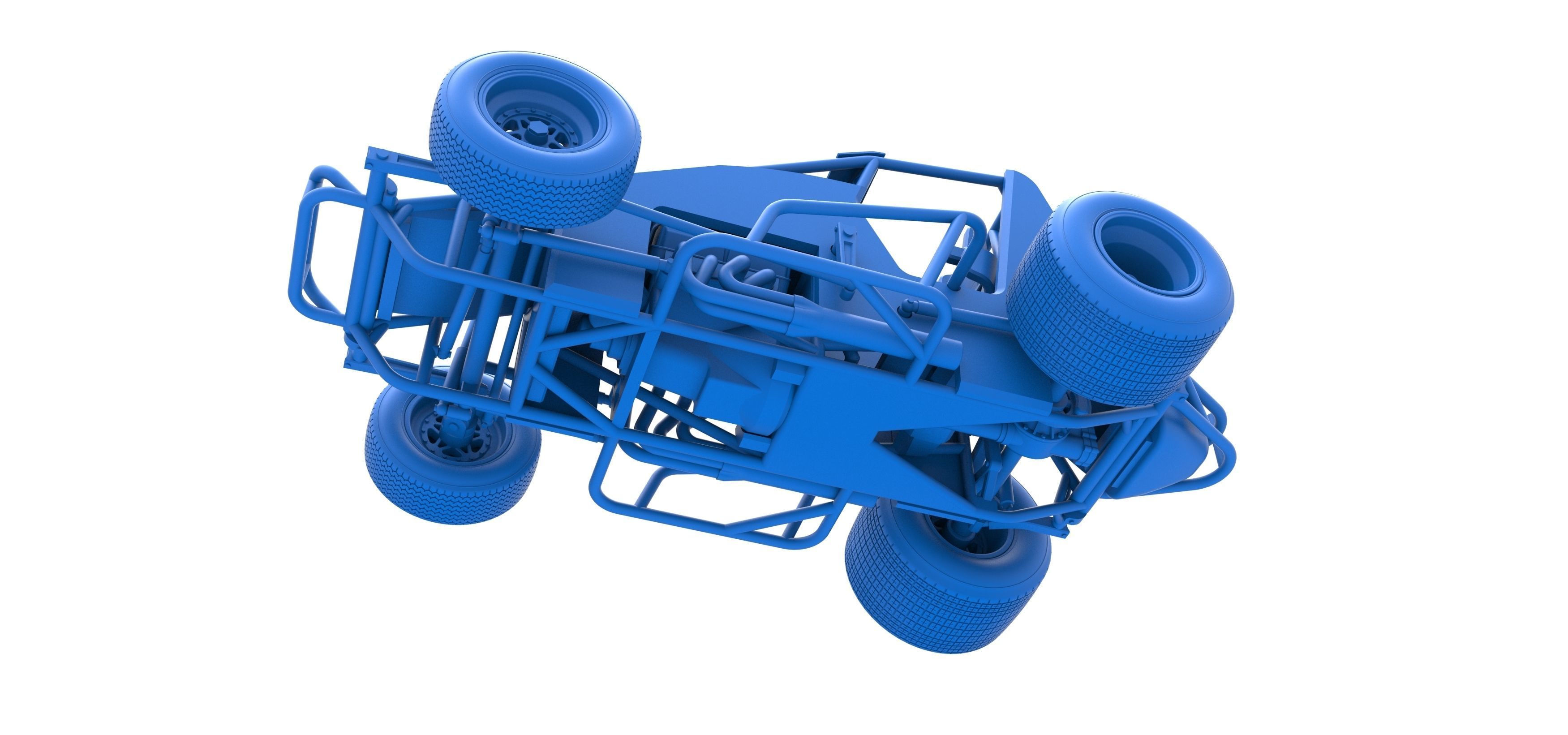 Sprint car Scale 1 to 25 3D print model_29
