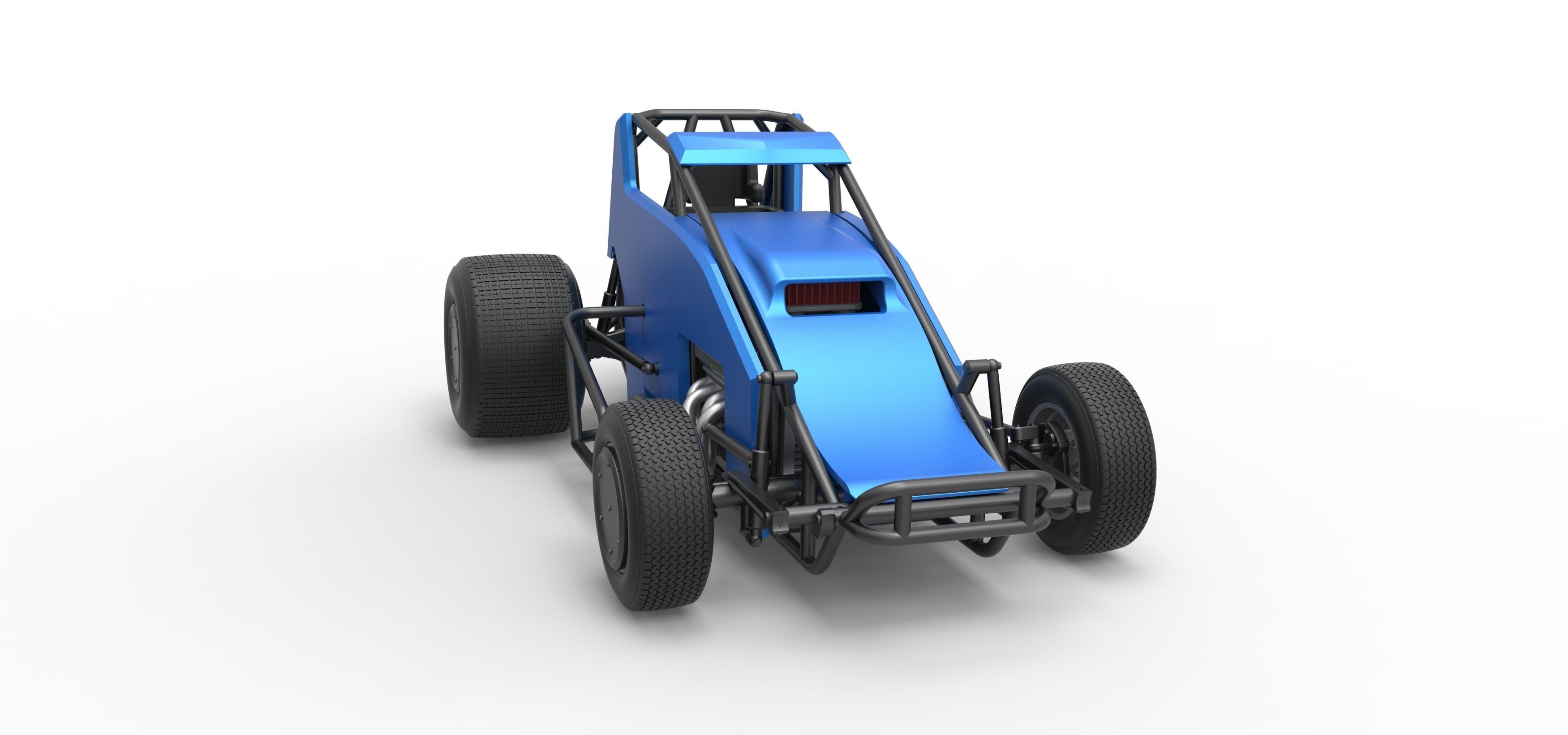 Sprint car Scale 1 to 25 3D print model_19