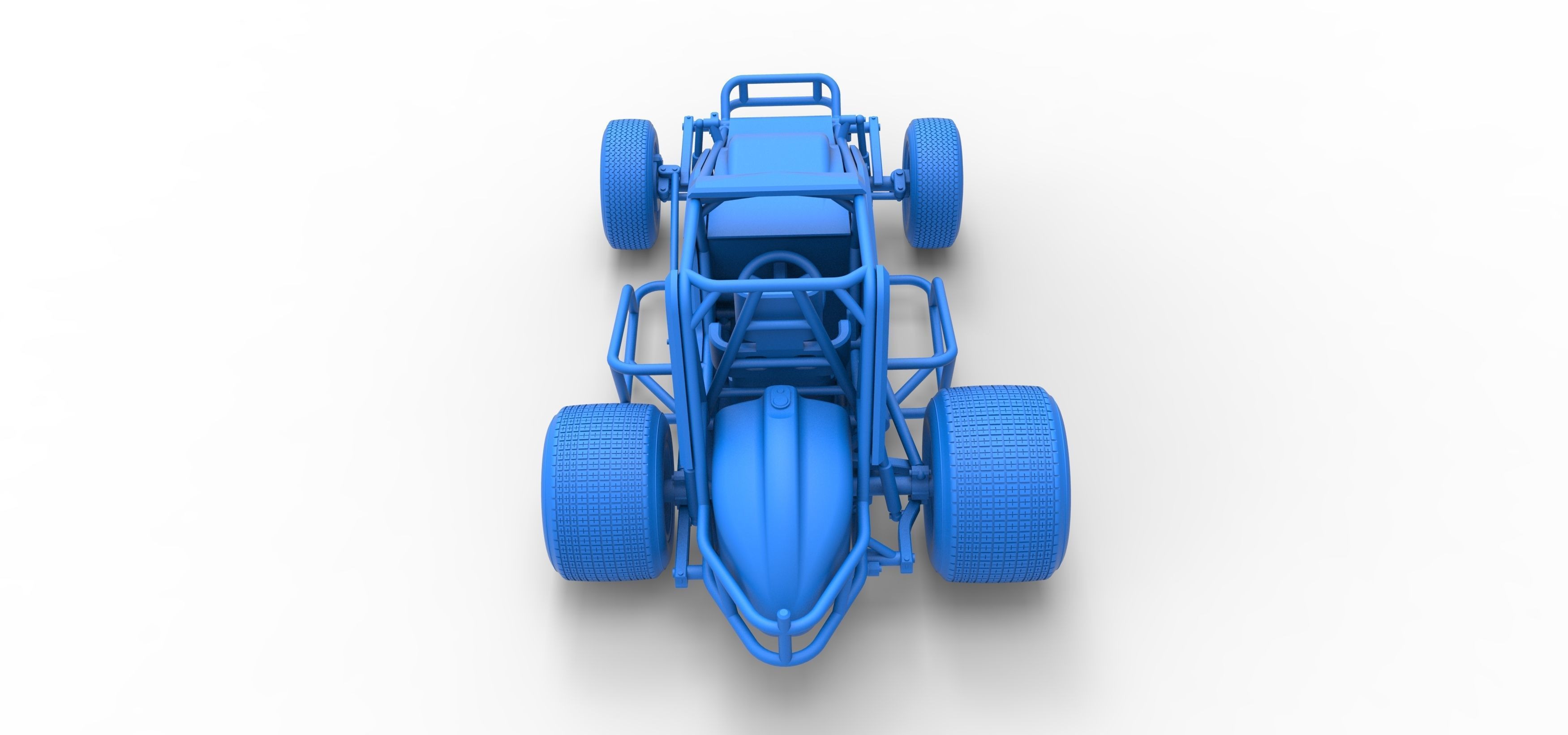 Sprint car Scale 1 to 25 3D print model_39
