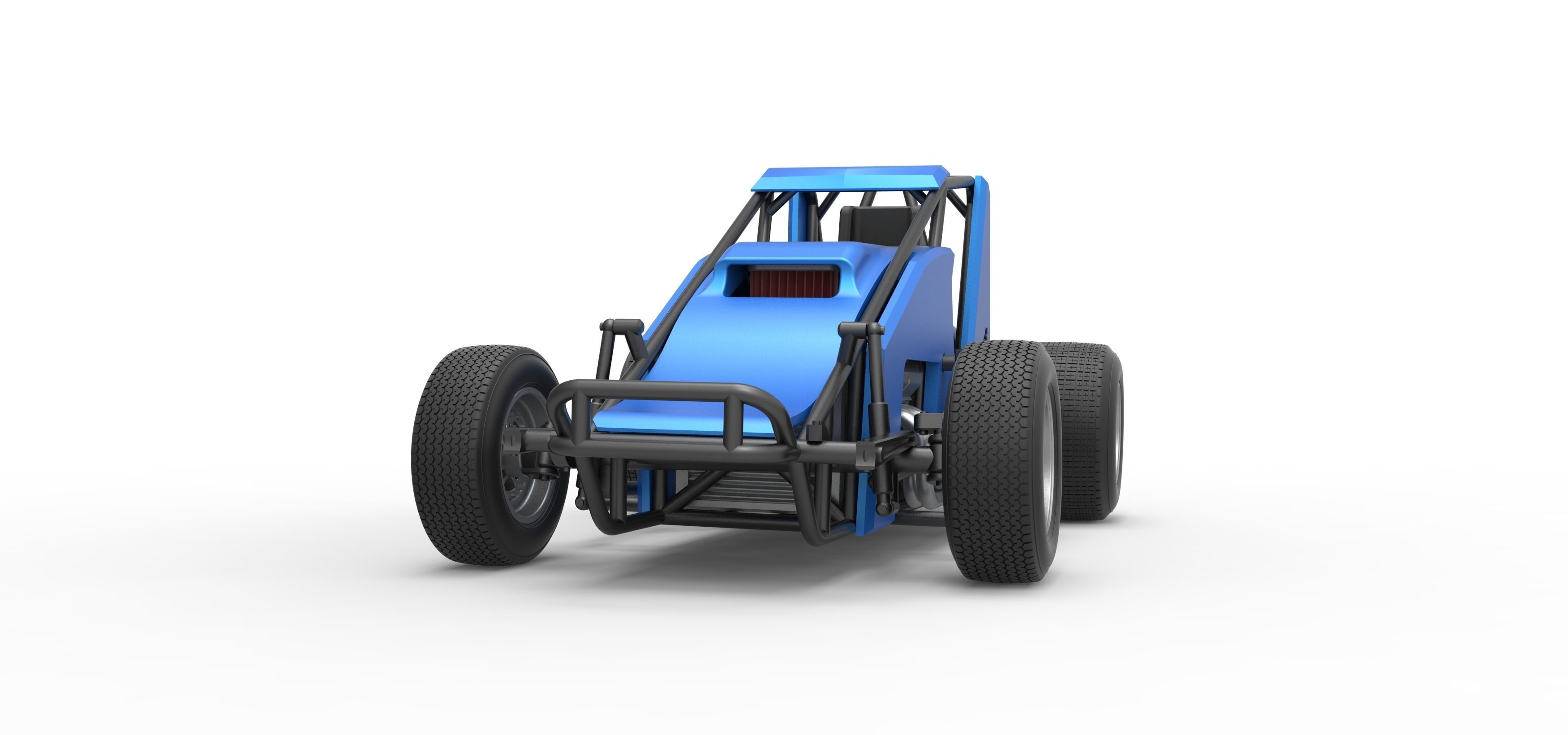 Sprint car Scale 1 to 25 3D print model_5