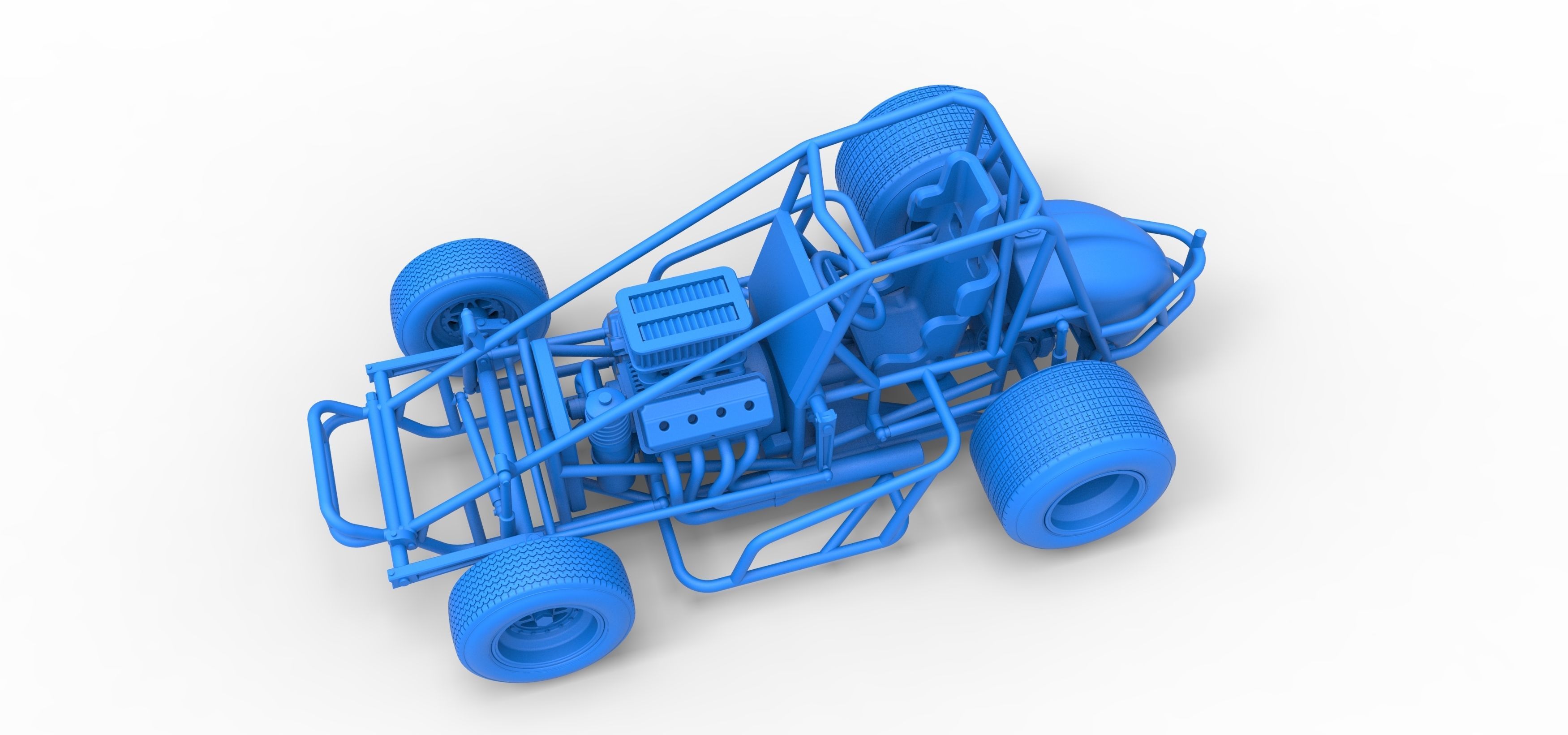 Sprint car Scale 1 to 25 3D print model_46