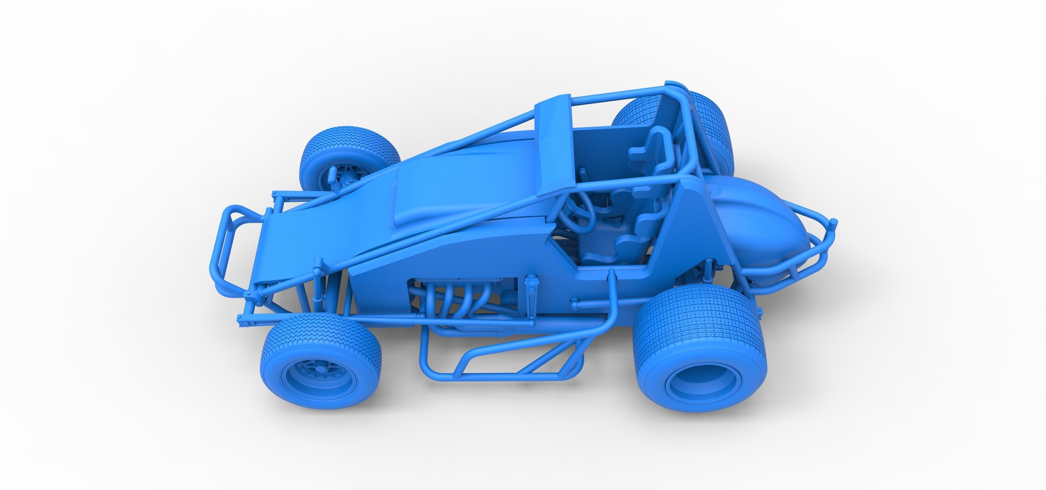 Sprint car Scale 1 to 25 3D print model_35
