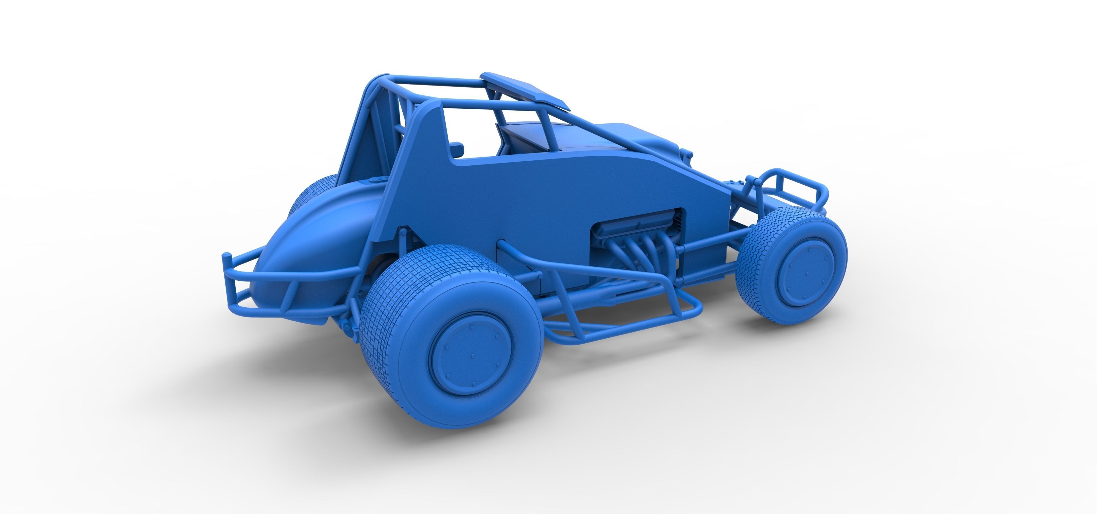 Sprint car Scale 1 to 25 3D print model_41