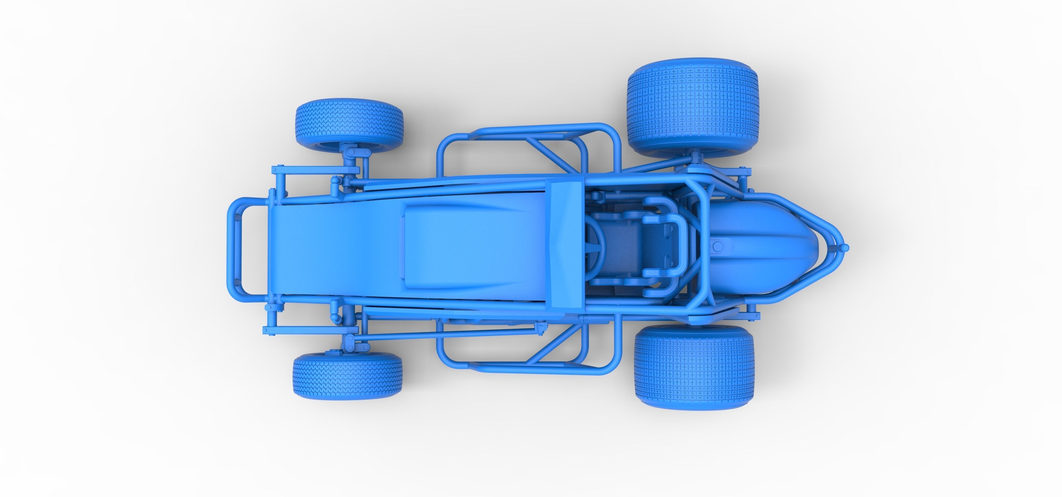 Sprint car Scale 1 to 25 3D print model_36