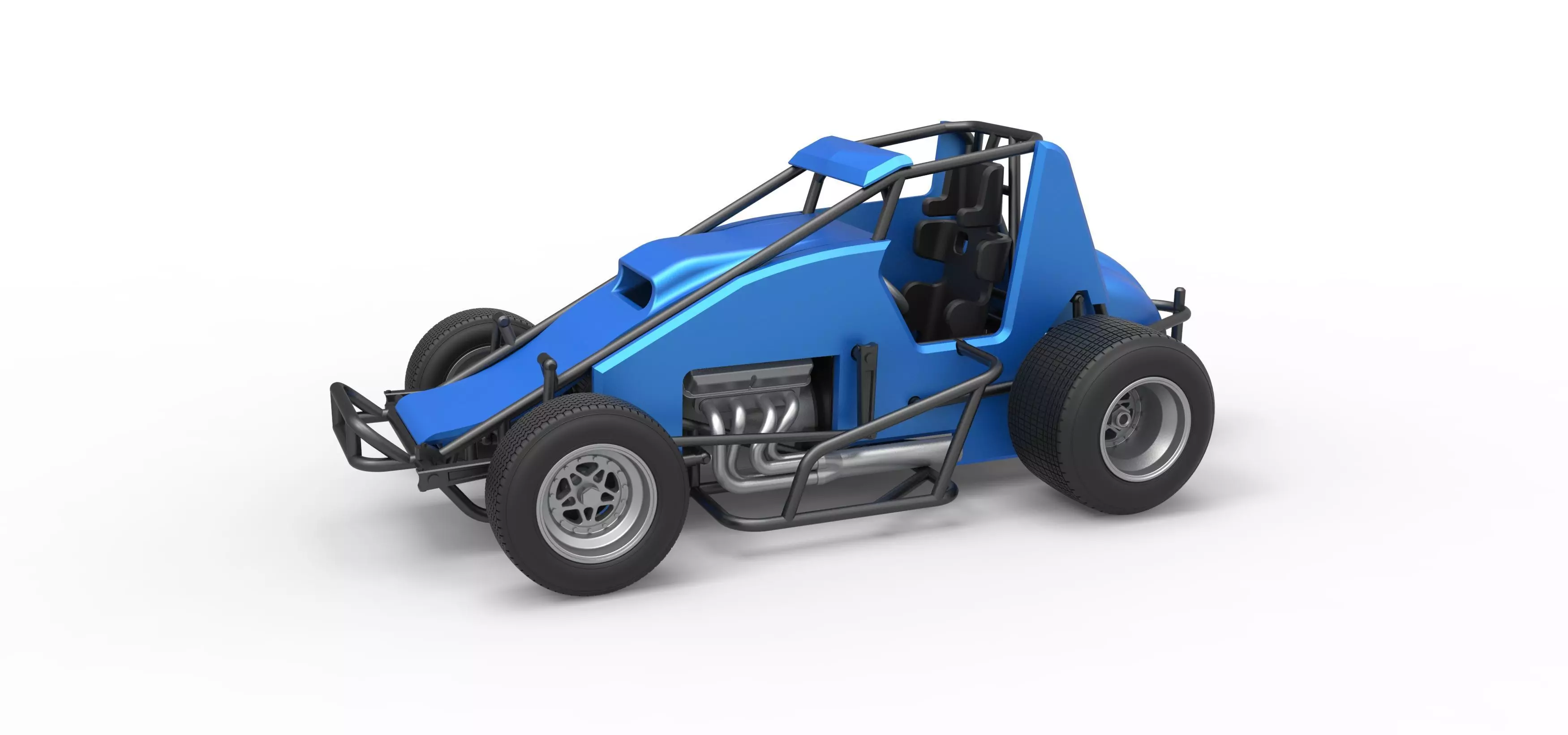Sprint car Scale 1 to 25 3D print model_0