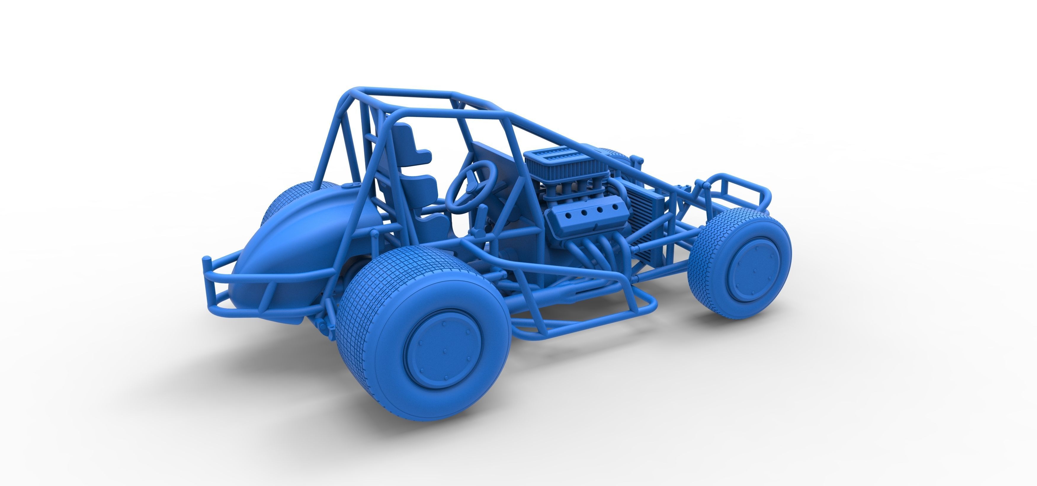 Sprint car Scale 1 to 25 3D print model_53