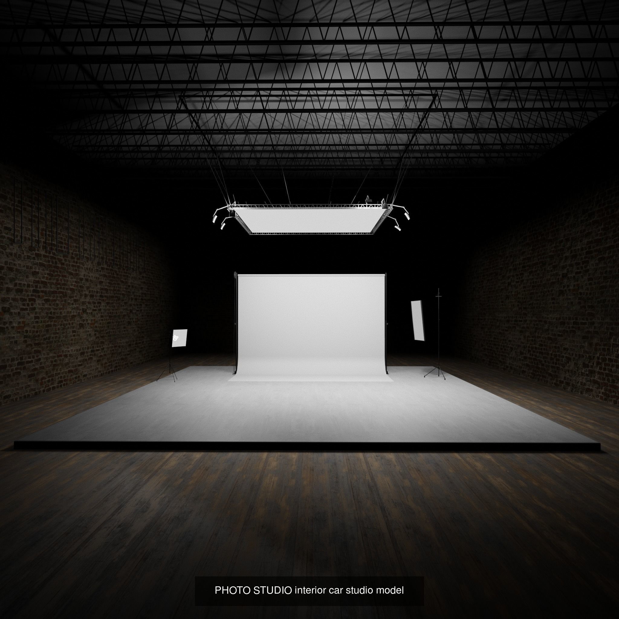 PHOTO STUDIO interior car studio 3D 3D Model Collection_2