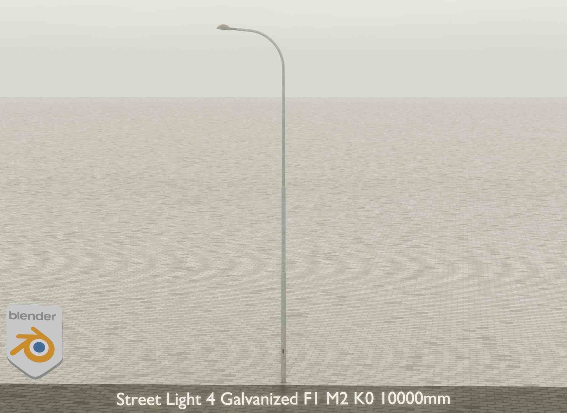 Street Light 4 Galvanized F1 M2 K0 10000mm Low-poly 3D model_41