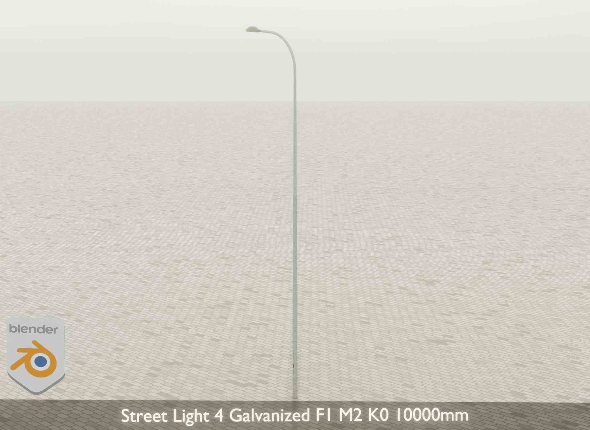 Street Light 4 Galvanized F1 M2 K0 10000mm Low-poly 3D model_45
