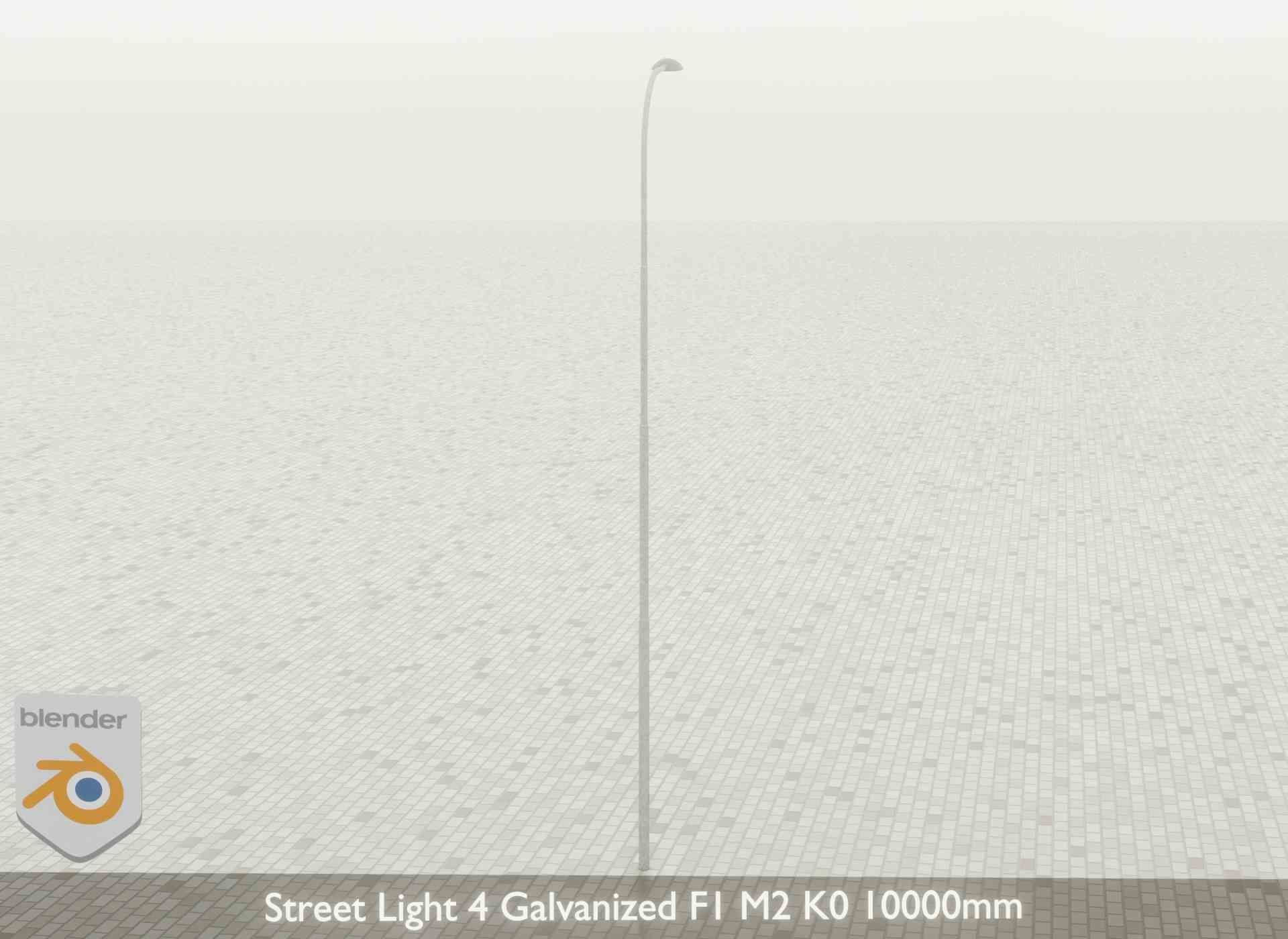 Street Light 4 Galvanized F1 M2 K0 10000mm Low-poly 3D model_51