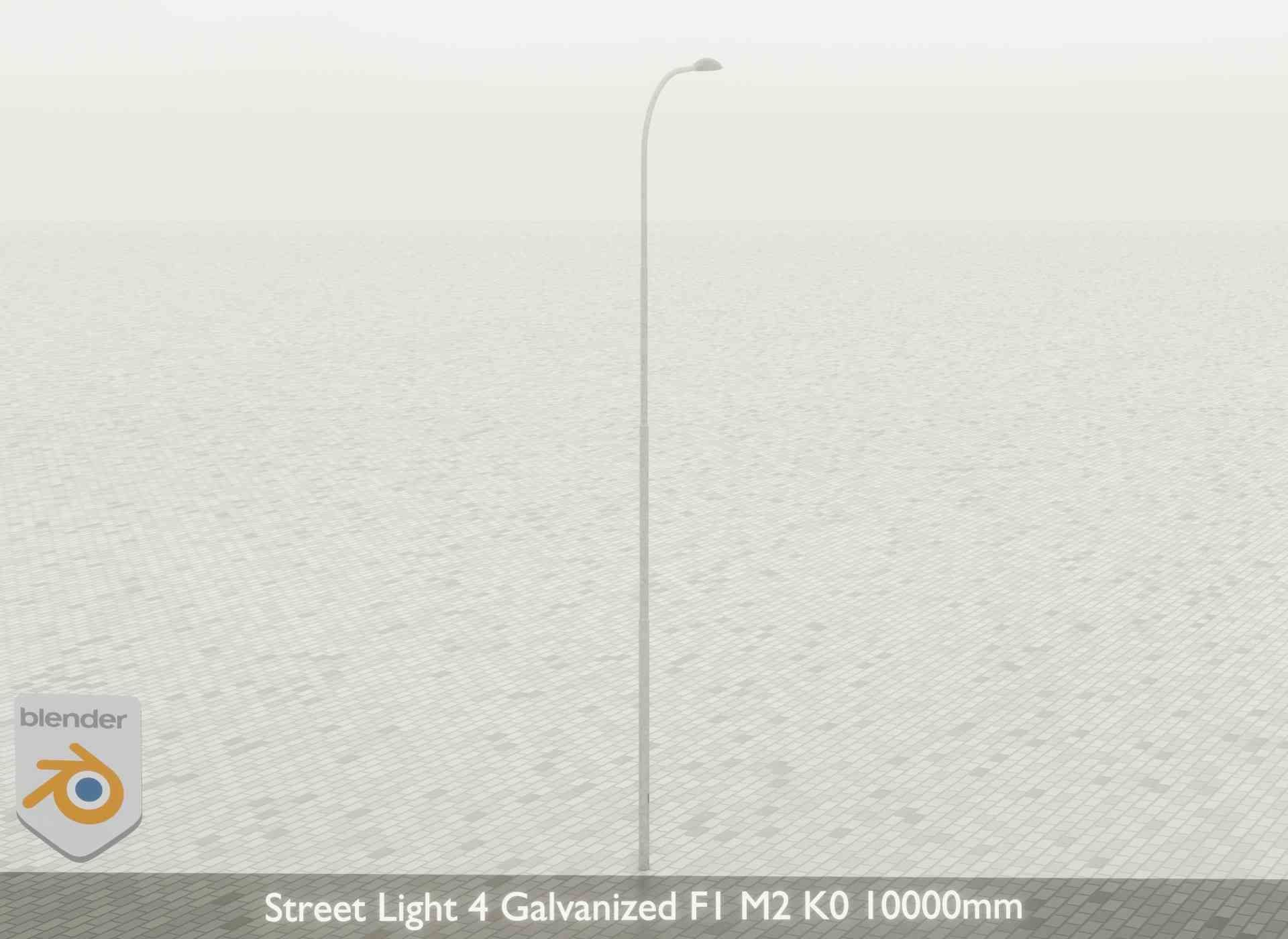 Street Light 4 Galvanized F1 M2 K0 10000mm Low-poly 3D model_53