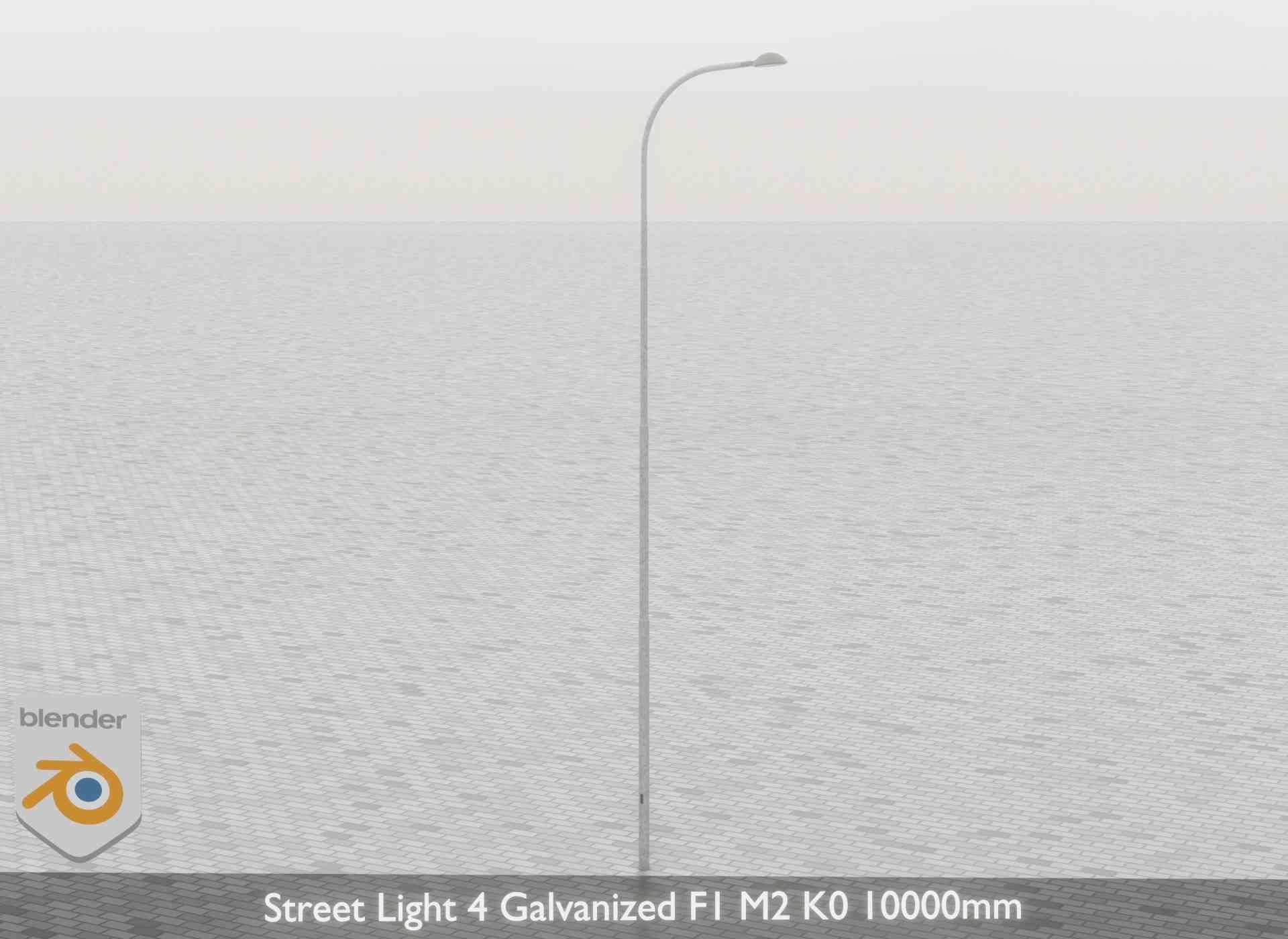 Street Light 4 Galvanized F1 M2 K0 10000mm Low-poly 3D model_63