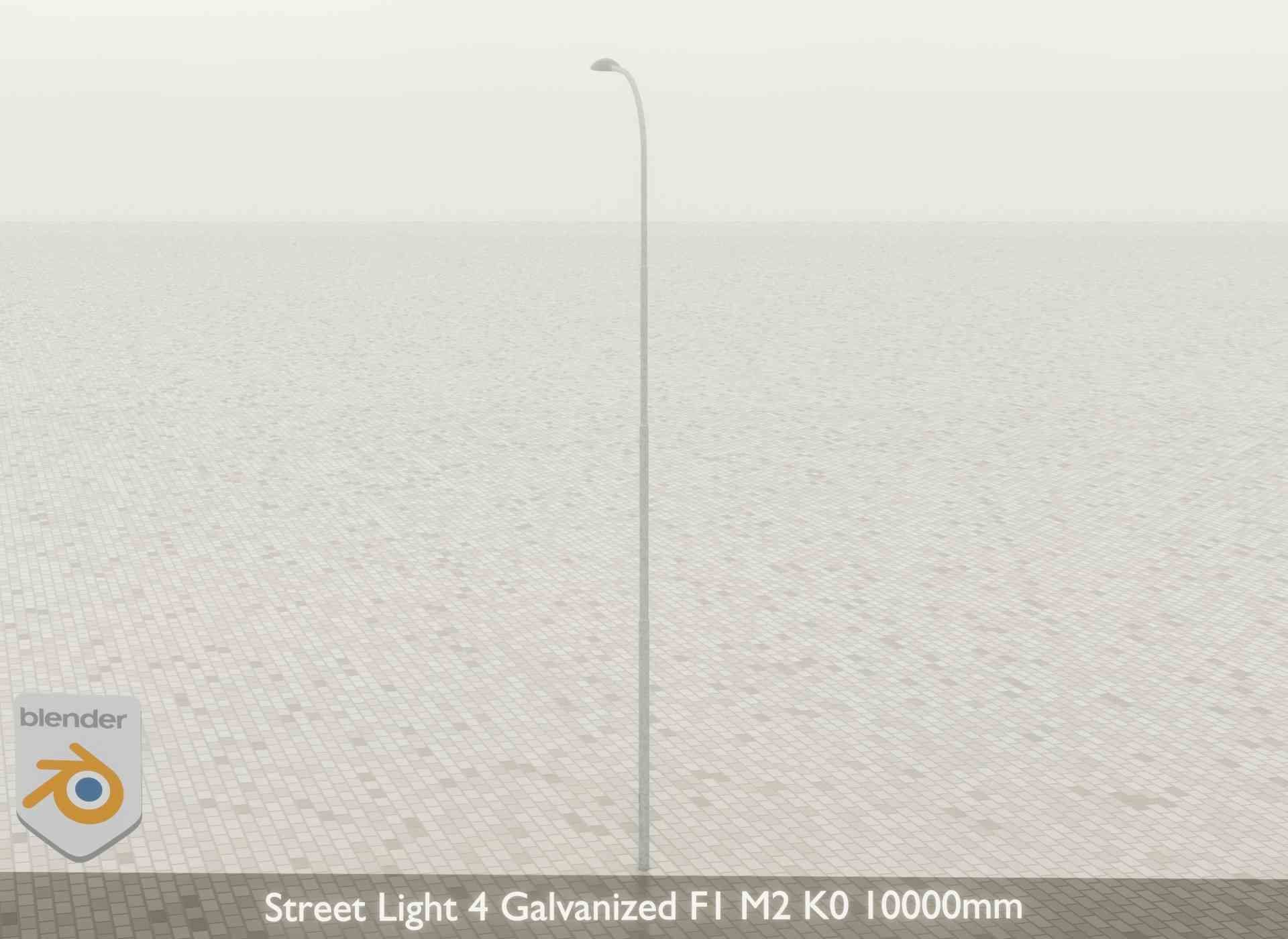 Street Light 4 Galvanized F1 M2 K0 10000mm Low-poly 3D model_48