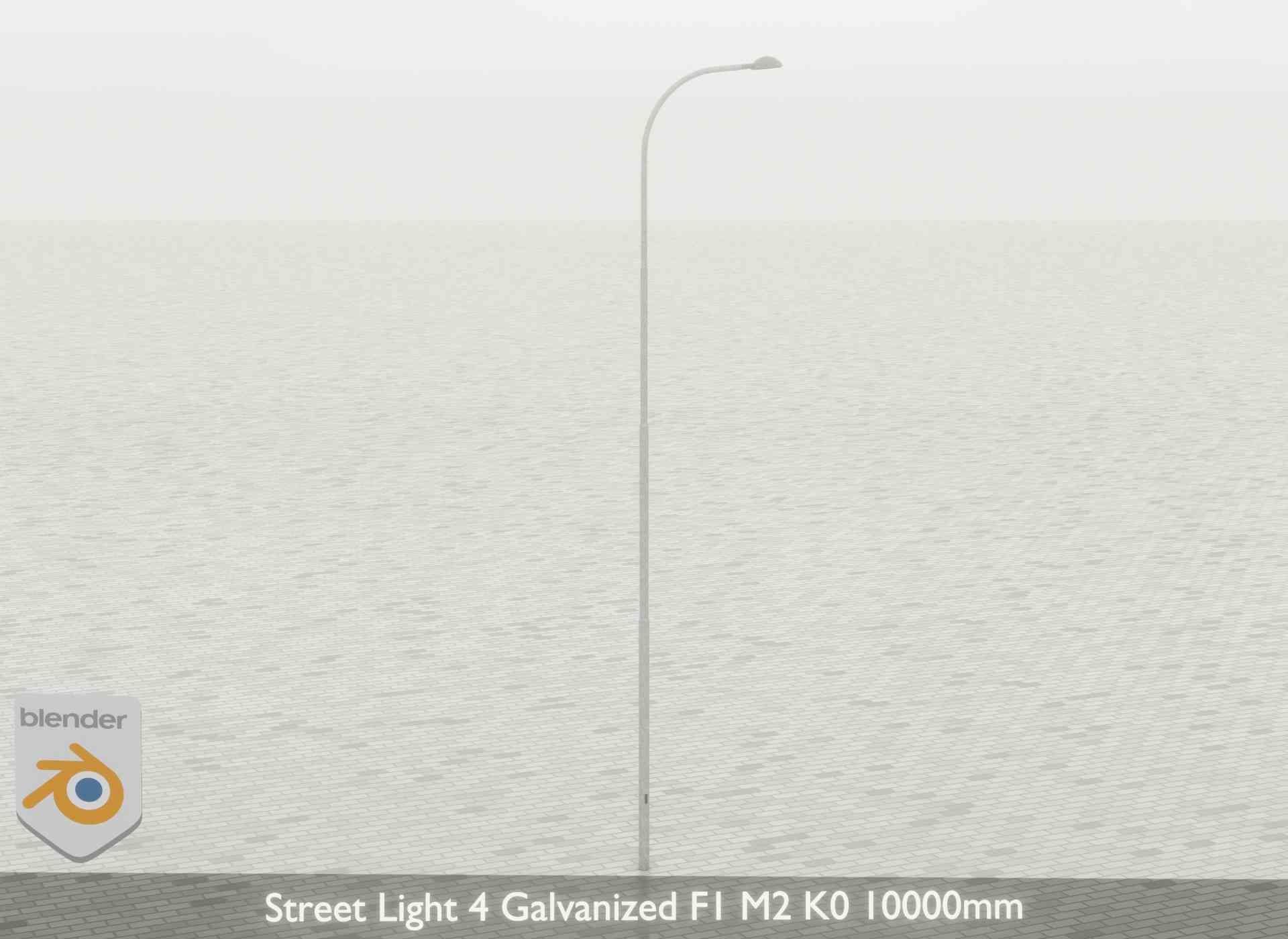 Street Light 4 Galvanized F1 M2 K0 10000mm Low-poly 3D model_57