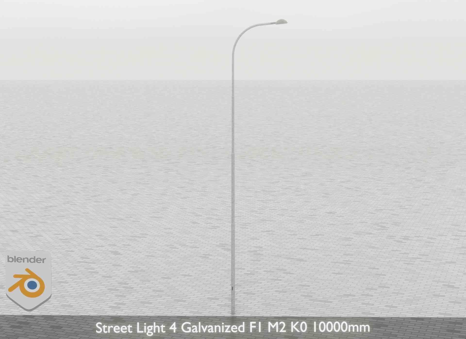 Street Light 4 Galvanized F1 M2 K0 10000mm Low-poly 3D model_62