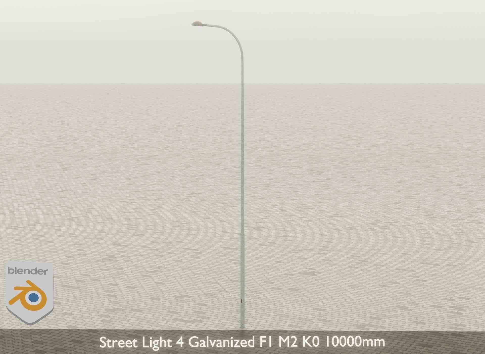 Street Light 4 Galvanized F1 M2 K0 10000mm Low-poly 3D model_43