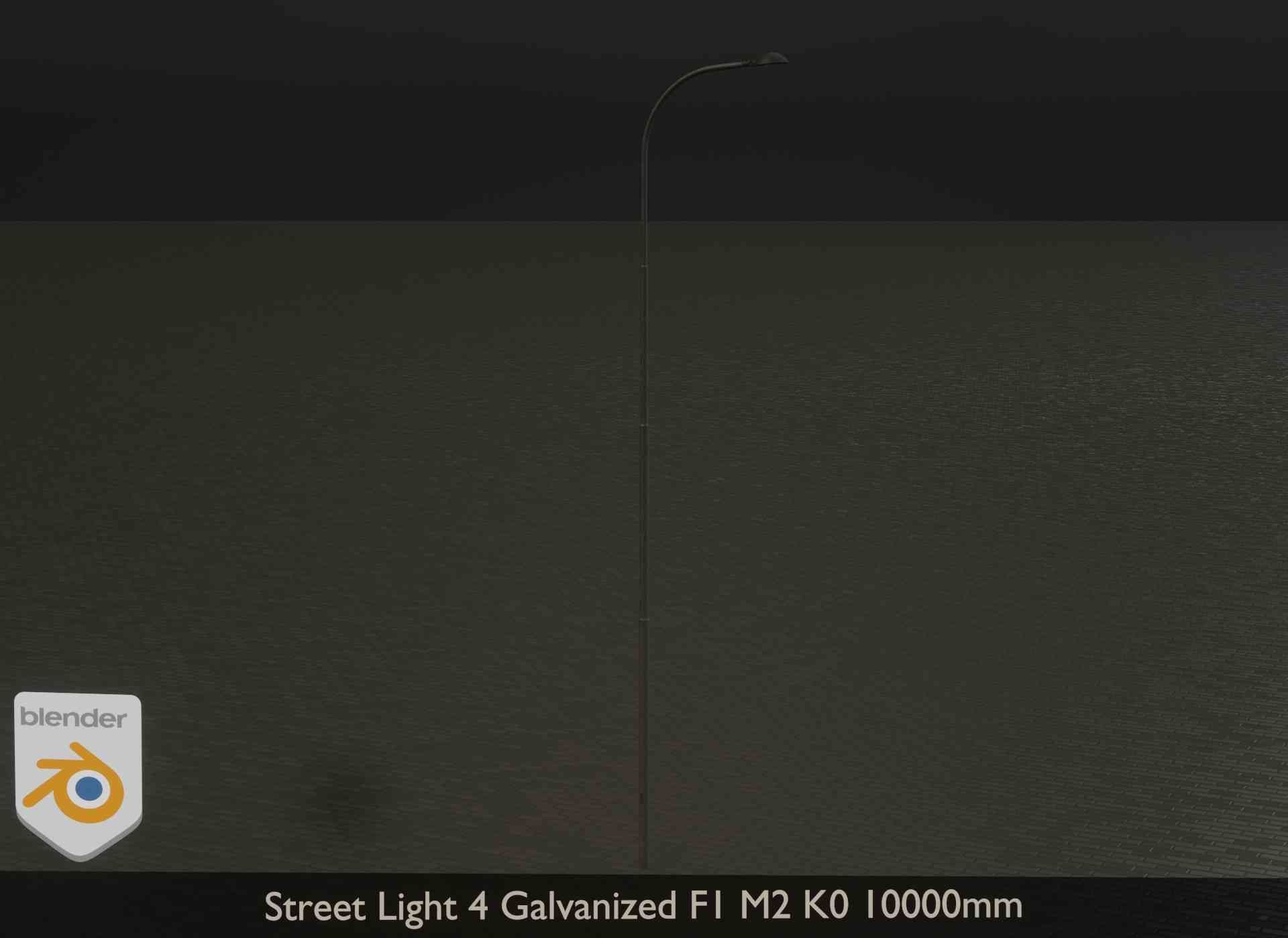 Street Light 4 Galvanized F1 M2 K0 10000mm Low-poly 3D model_23