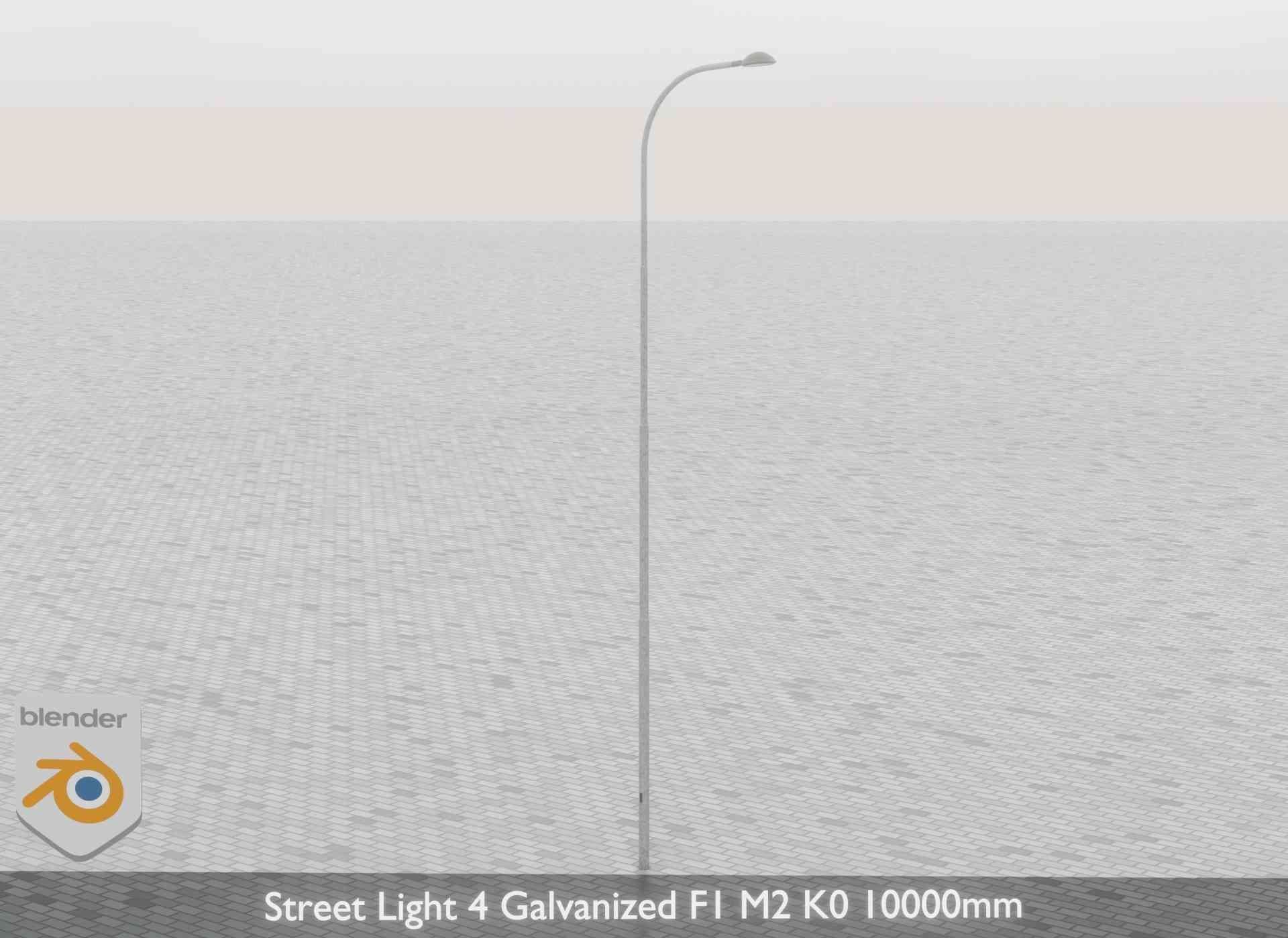 Street Light 4 Galvanized F1 M2 K0 10000mm Low-poly 3D model_64