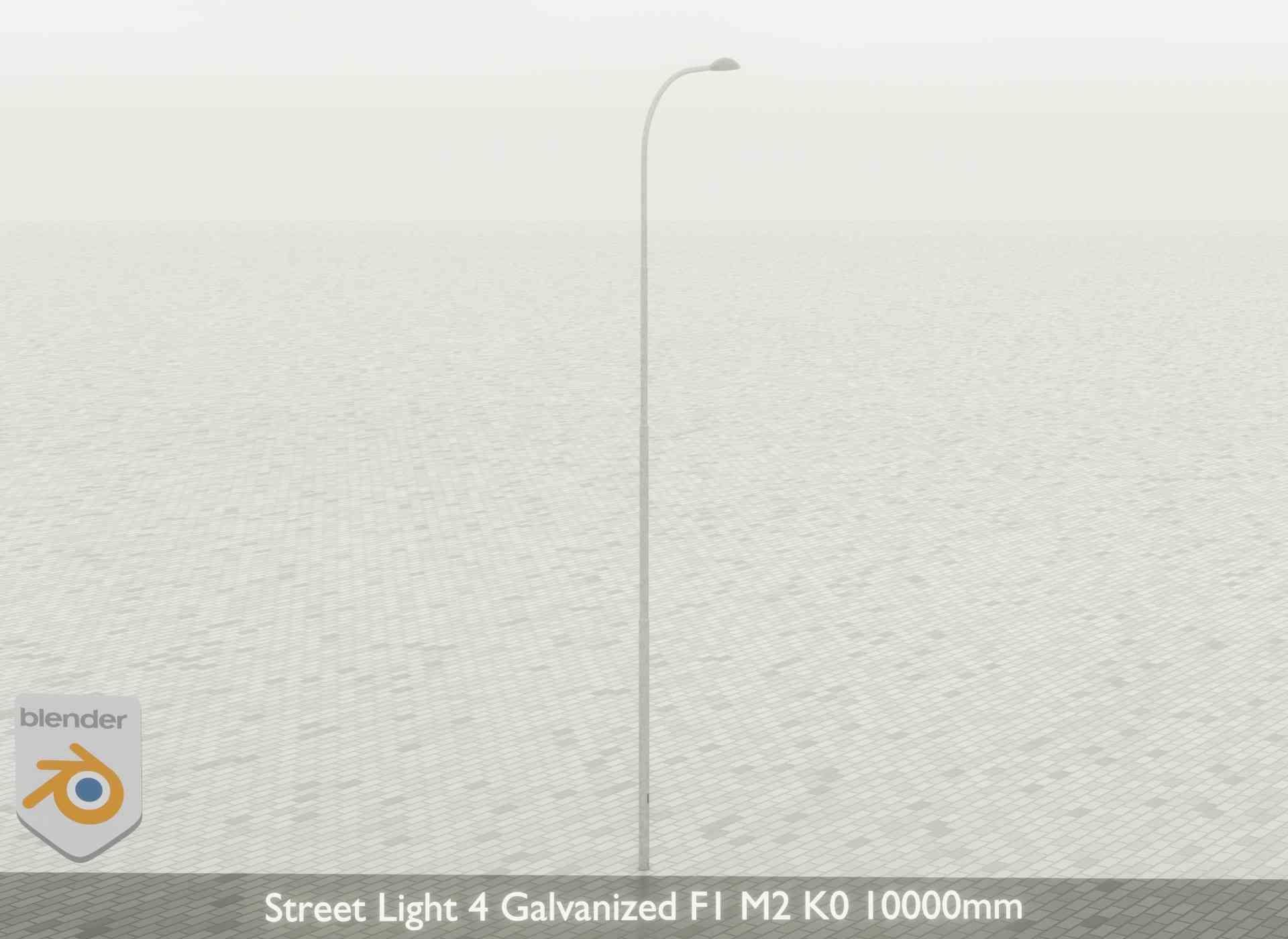 Street Light 4 Galvanized F1 M2 K0 10000mm Low-poly 3D model_54