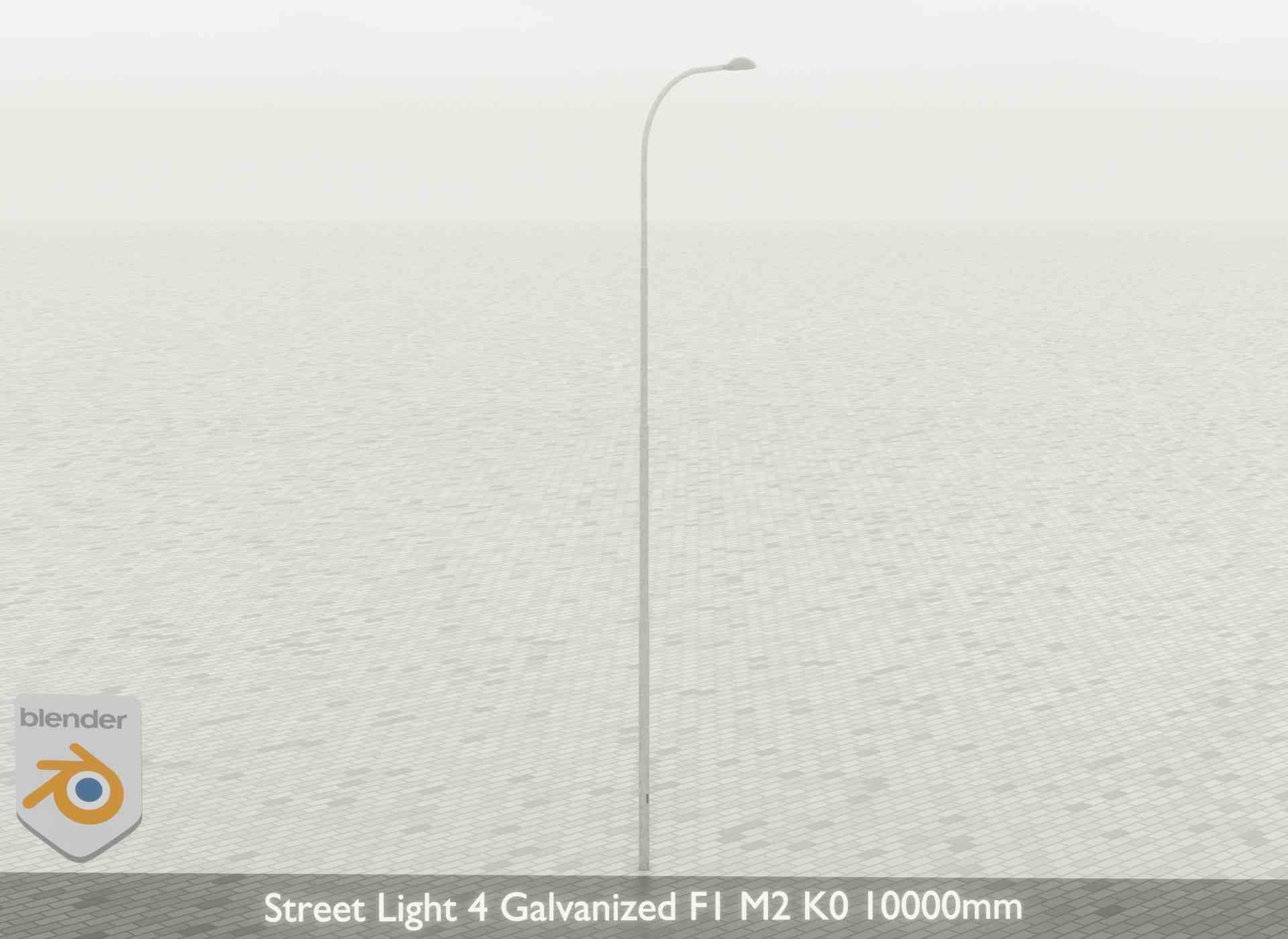 Street Light 4 Galvanized F1 M2 K0 10000mm Low-poly 3D model_55