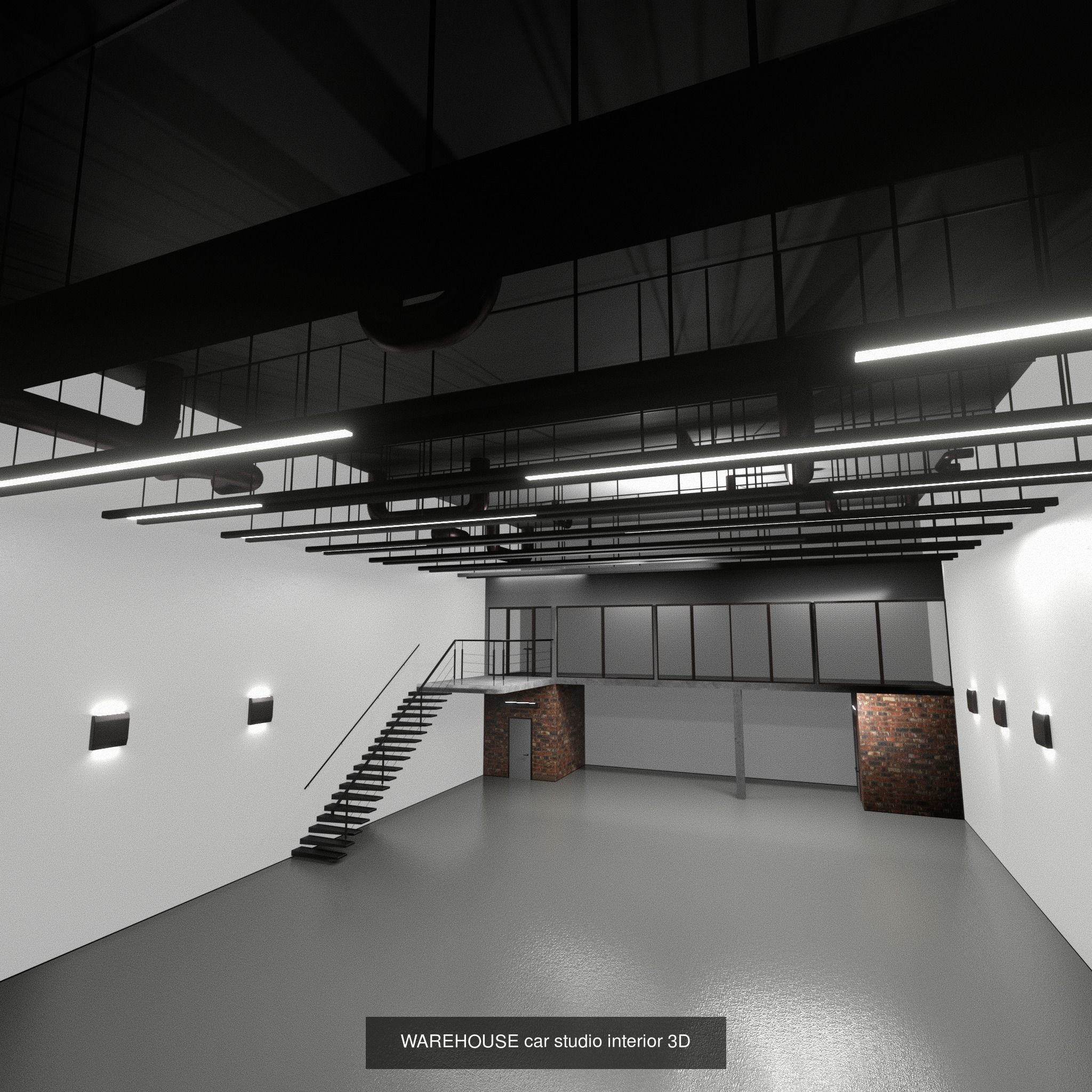 STUDIO SCENE warehouse 3D future futuristic 3D Model Collection_2