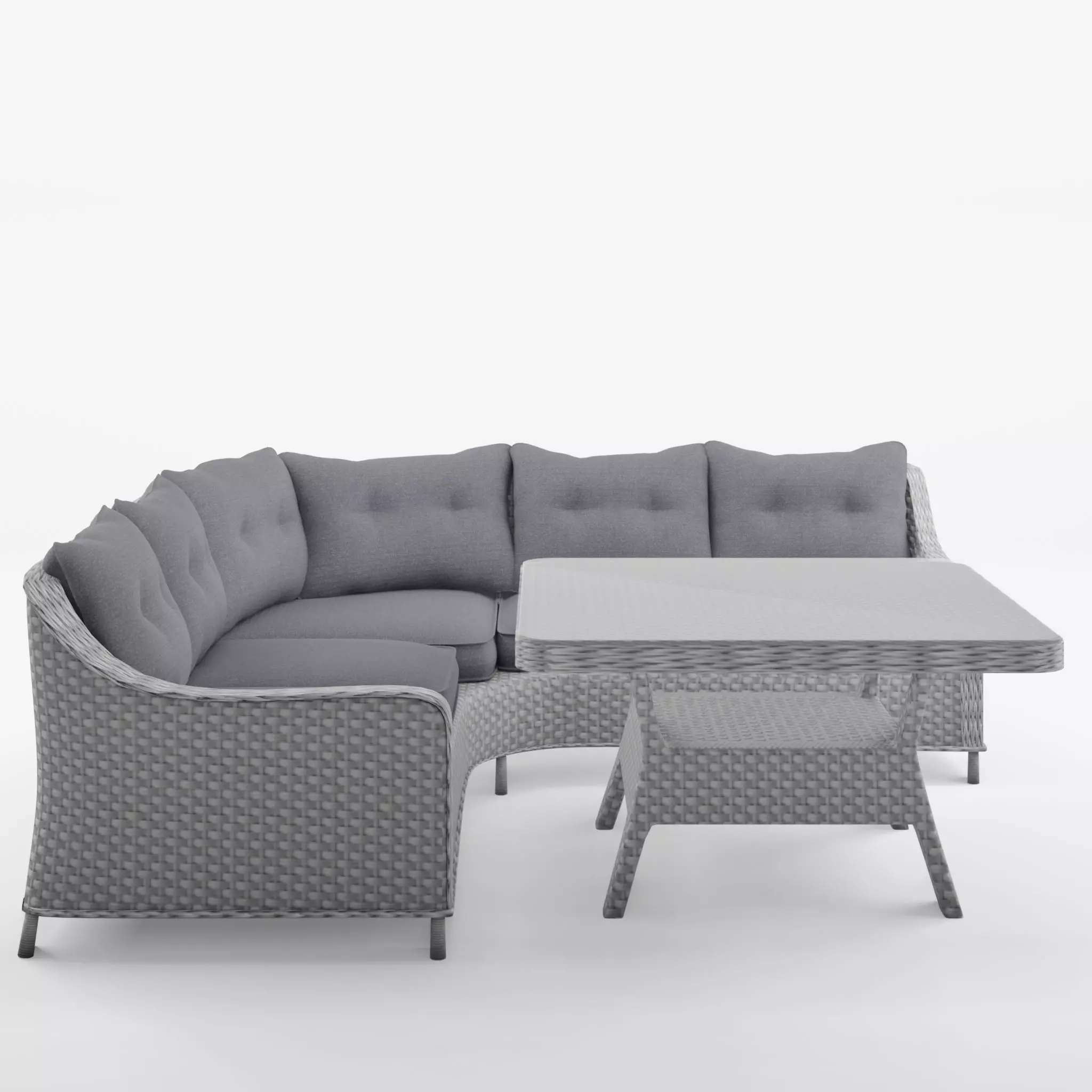 Cannes Corner Sofa Set 3D Model Low-poly 3D model_0