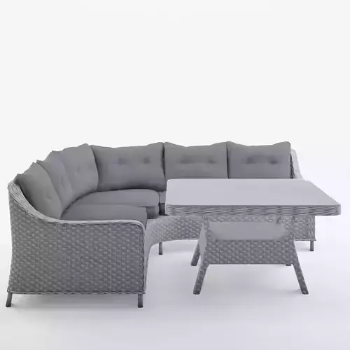 Cannes Corner Sofa Set 3D Model Low-poly 3D model