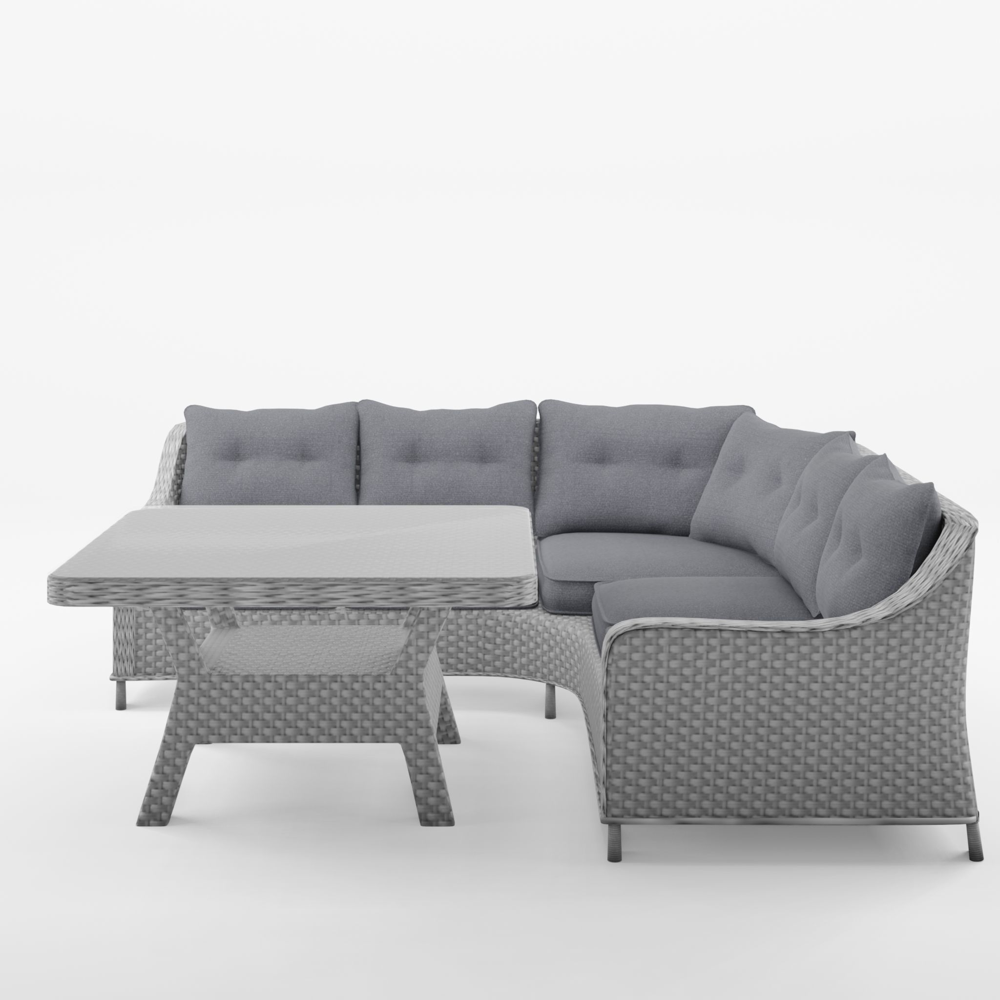 Cannes Corner Sofa Set 3D Model Low-poly 3D model_1