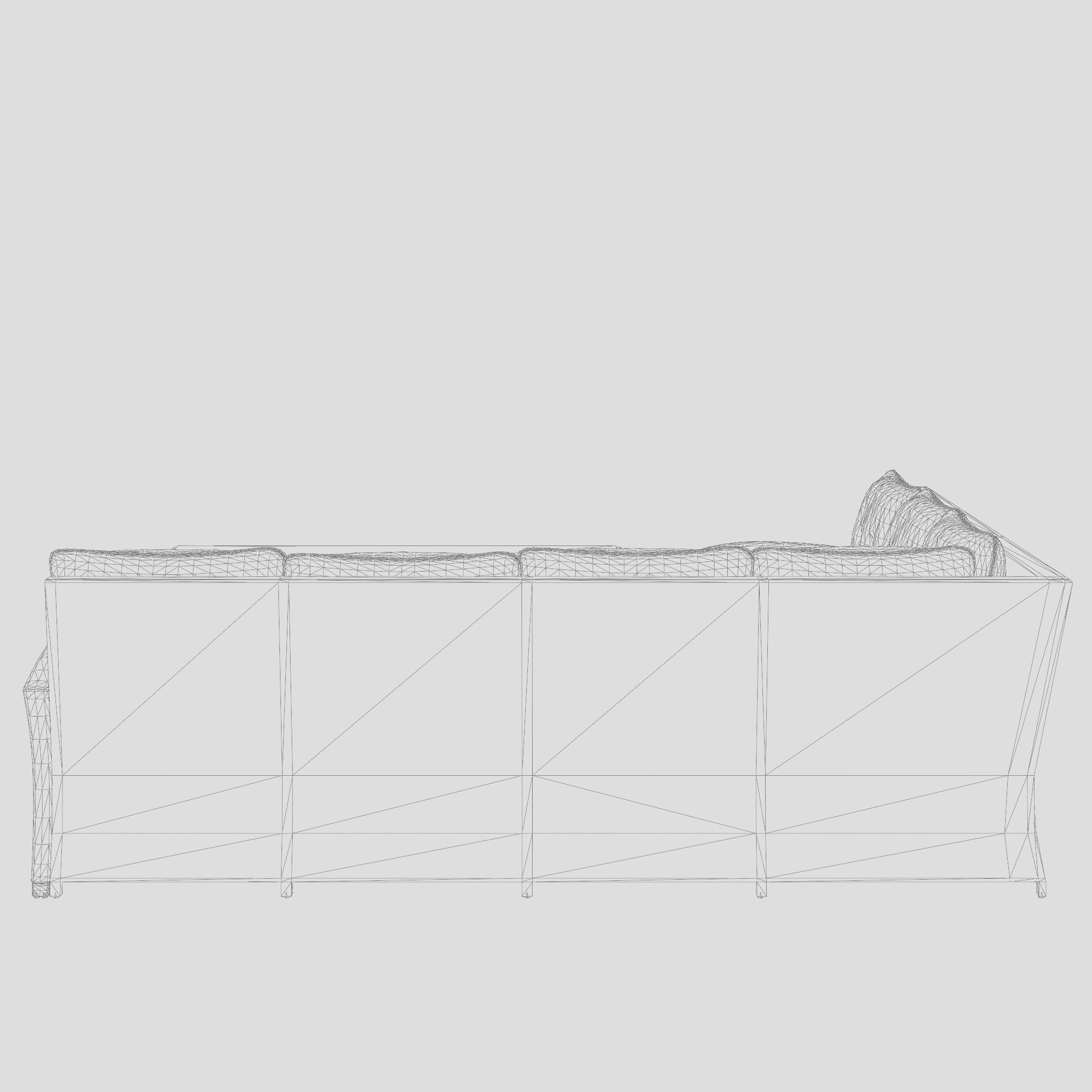 Paloma Corner Sofa Set Adjustable 3D Model Low-poly 3D model_2