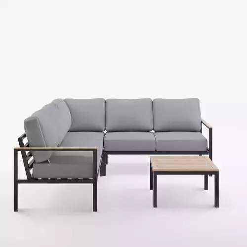 New York Corner Sofa Set 3D Model Low-poly 3D model