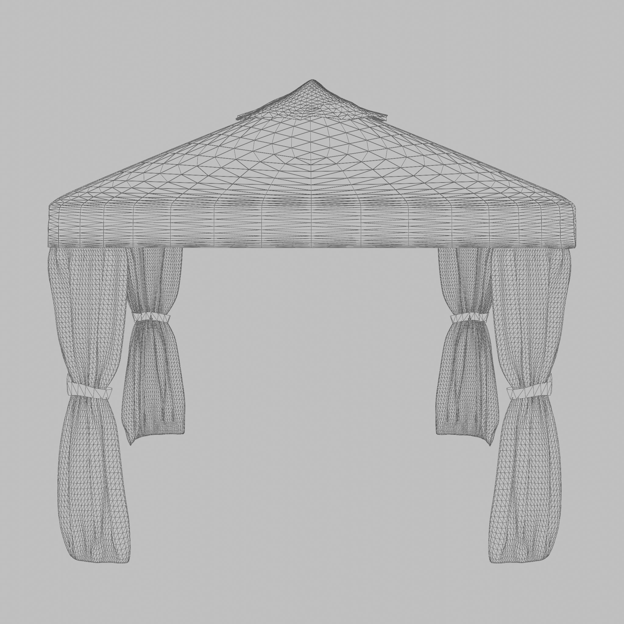 Gothenburg Gazebo Complete Set 3D Model Low-poly 3D model_7