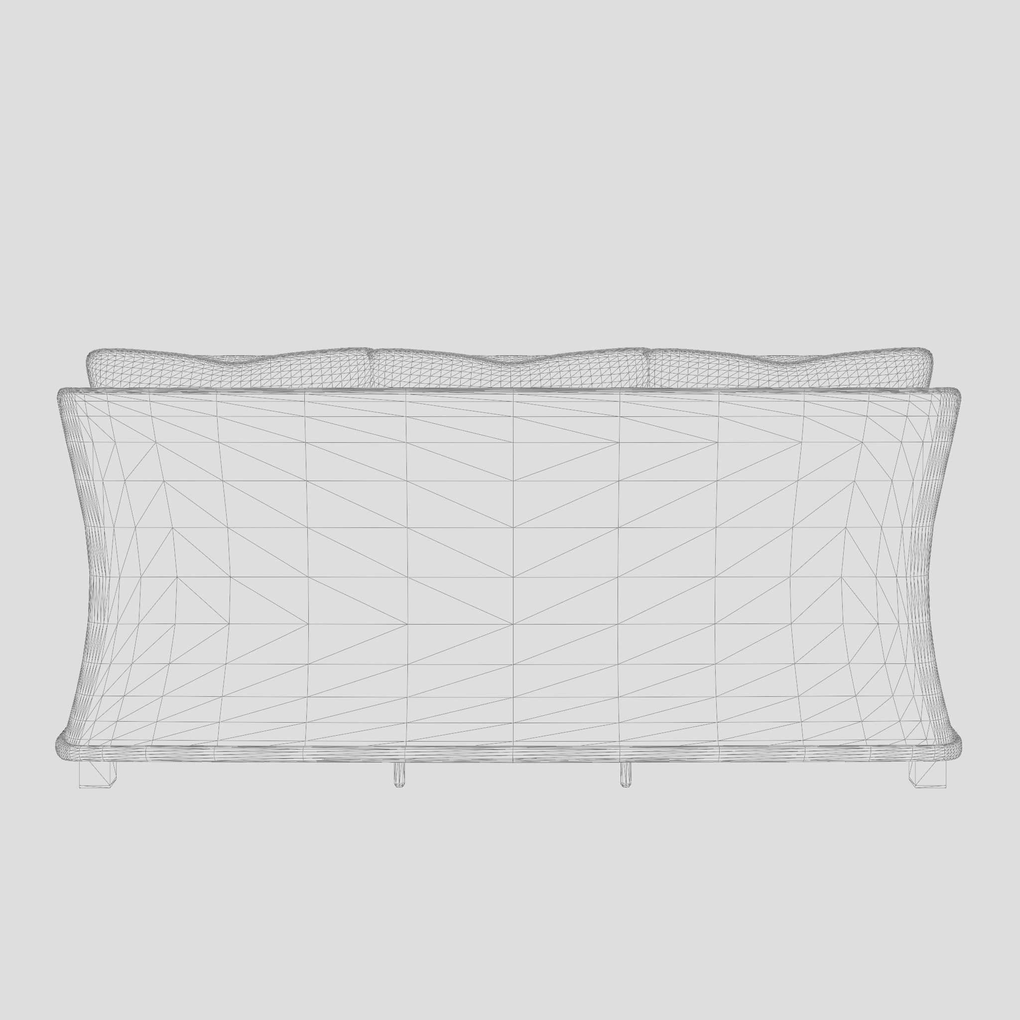 Paris Lounge Sofa Set 3D Model Low-poly 3D model_7