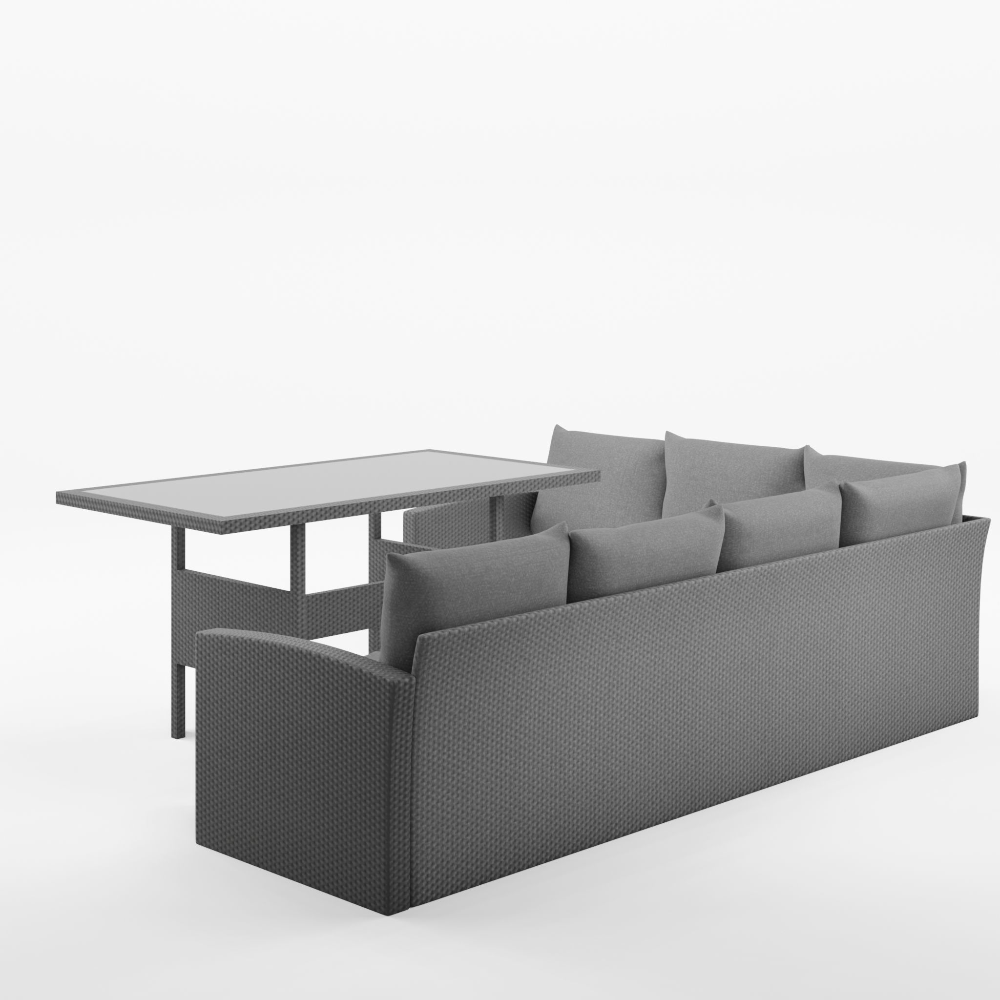 Marbella Corner Sofa Set 3D Model Low-poly 3D model_2