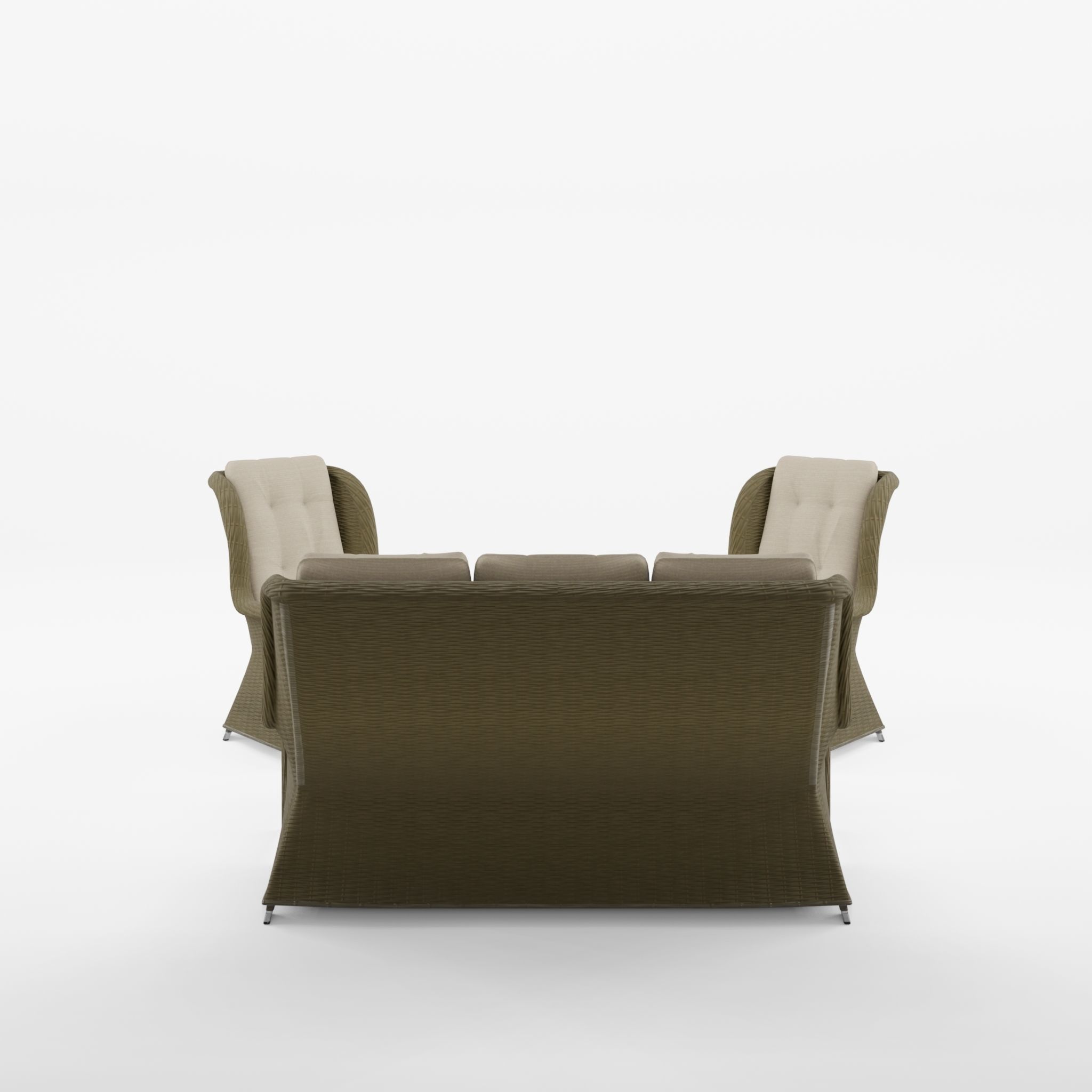 Lotus Lounge Sofa Set 3D Model Low-poly 3D model_3