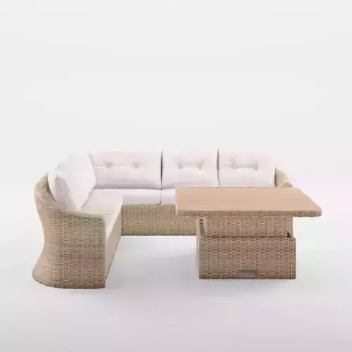 Martinique Corner Sofa Set 3D Model Low-poly 3D model
