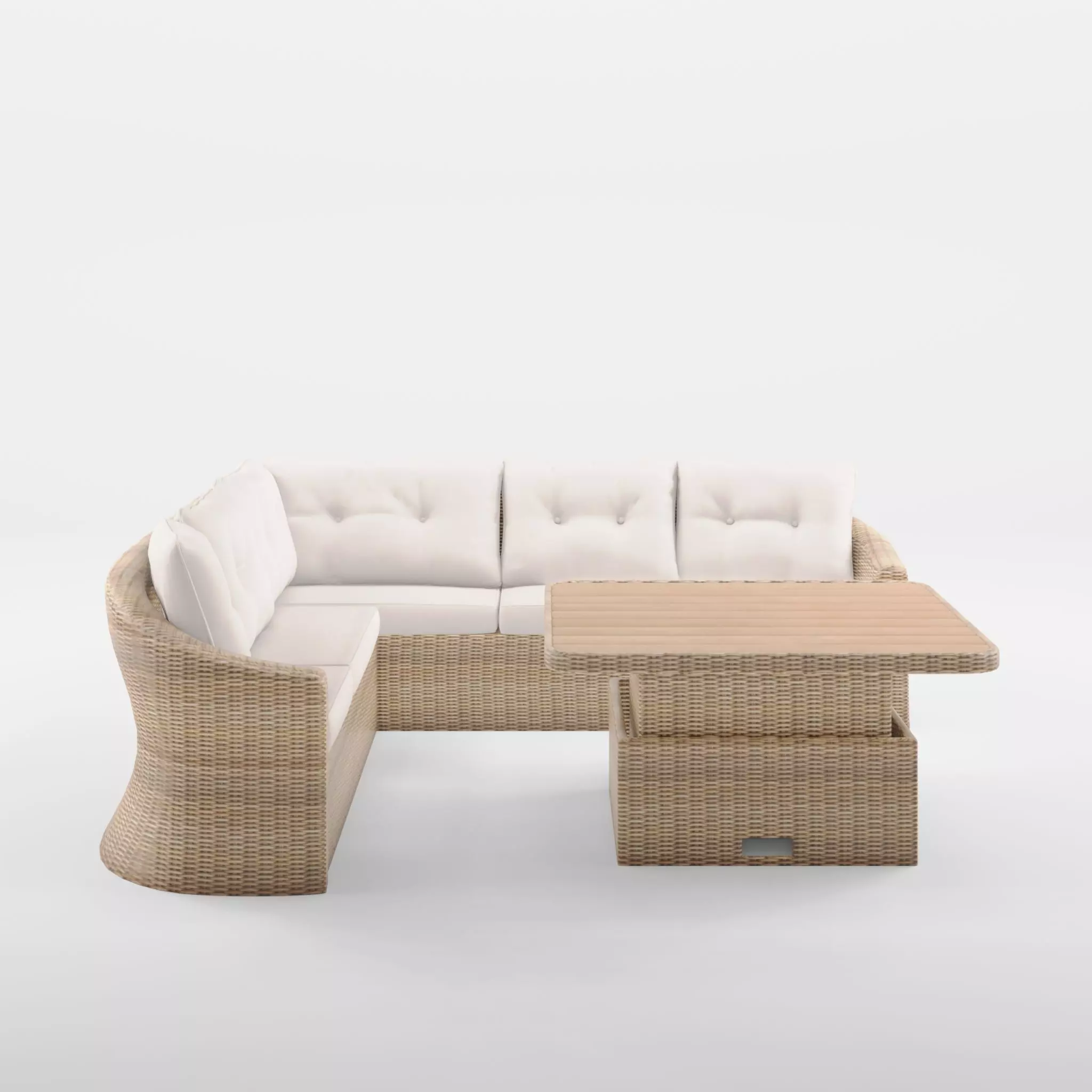 Martinique Corner Sofa Set 3D Model Low-poly 3D model_0